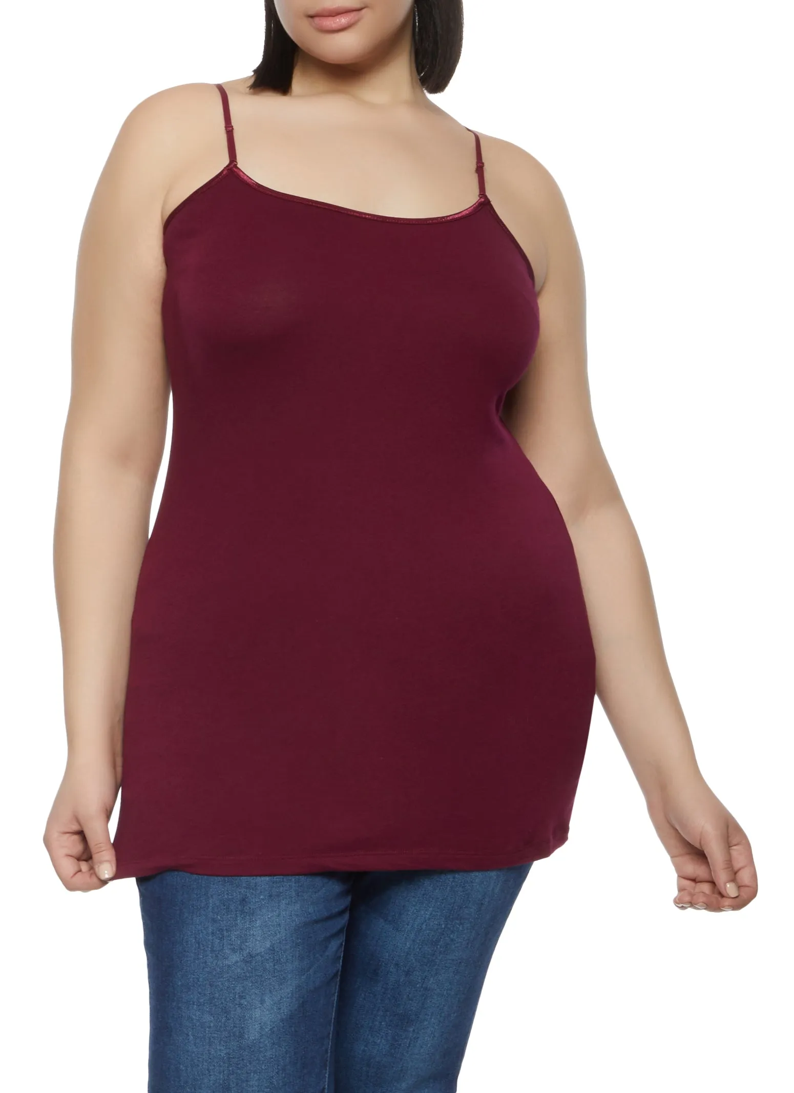 Plus Size Basic Solid Cami sold by Rainbow product image thumbnail 5