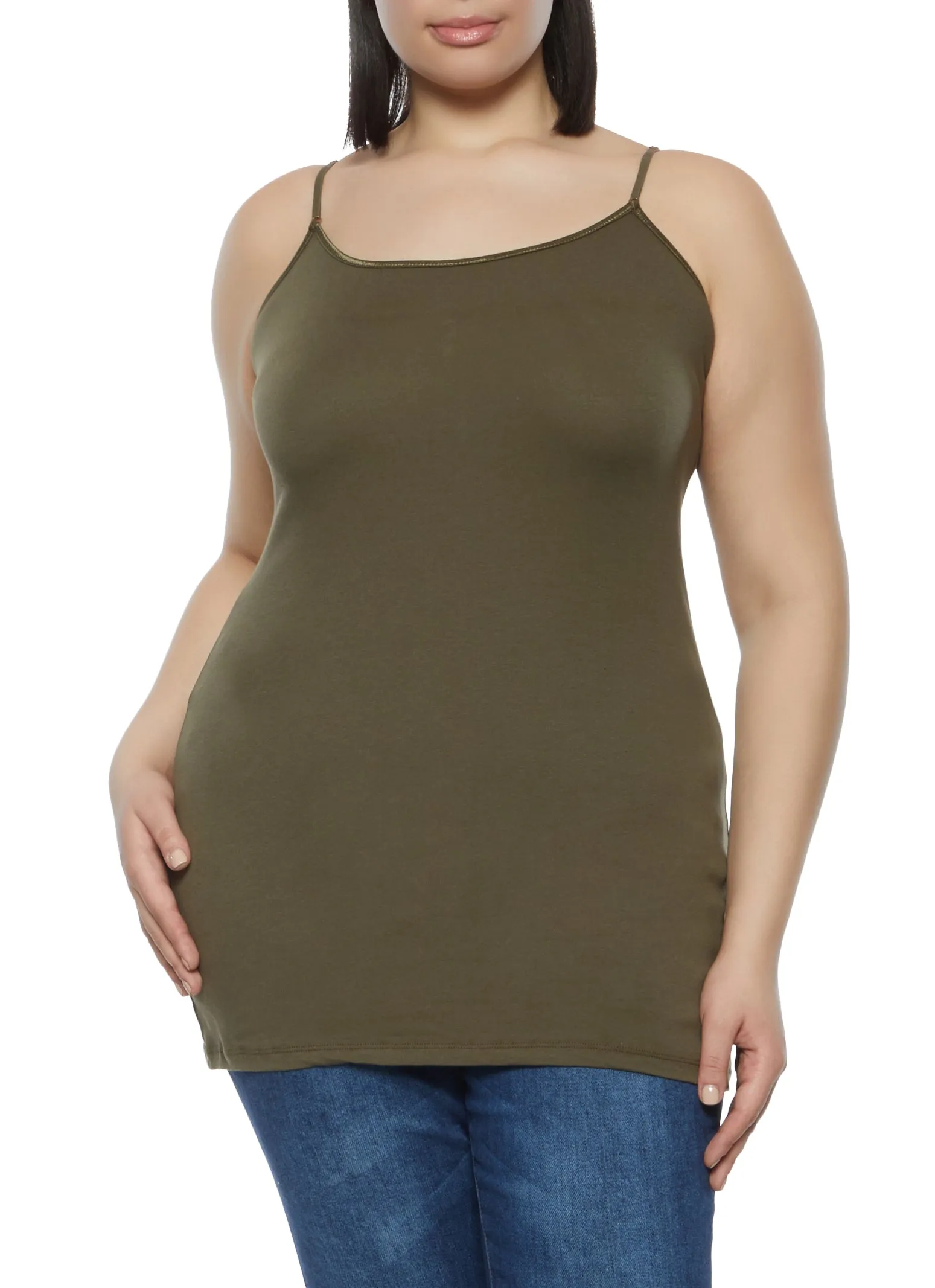 Plus Size Basic Solid Cami sold by Rainbow product image thumbnail 3