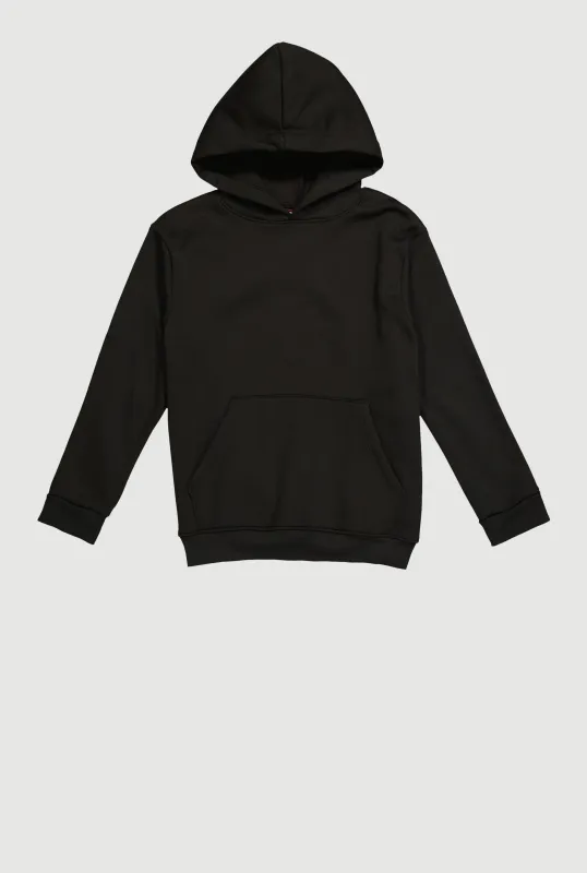 Boys Fleece Lined Kangaroo Pocket Pullover Hoodie sold by Rainbow