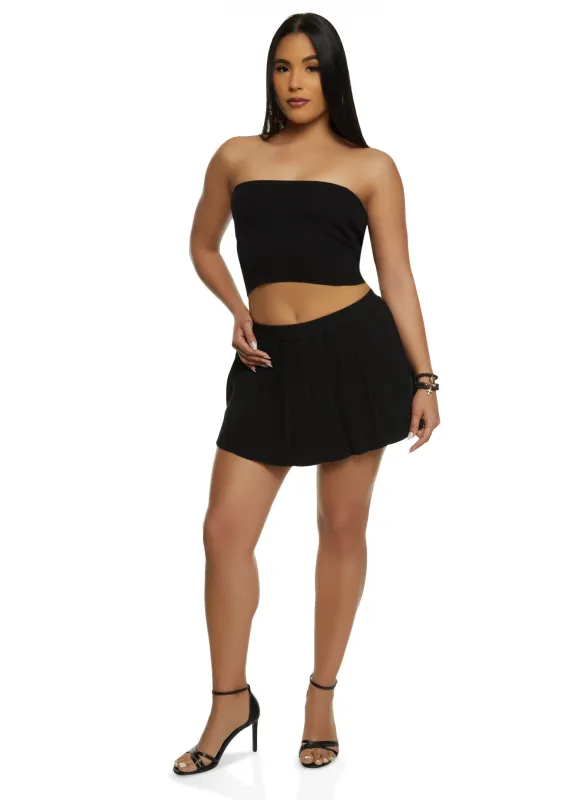 Daisy Pleated Mini Skort sold by Rainbow