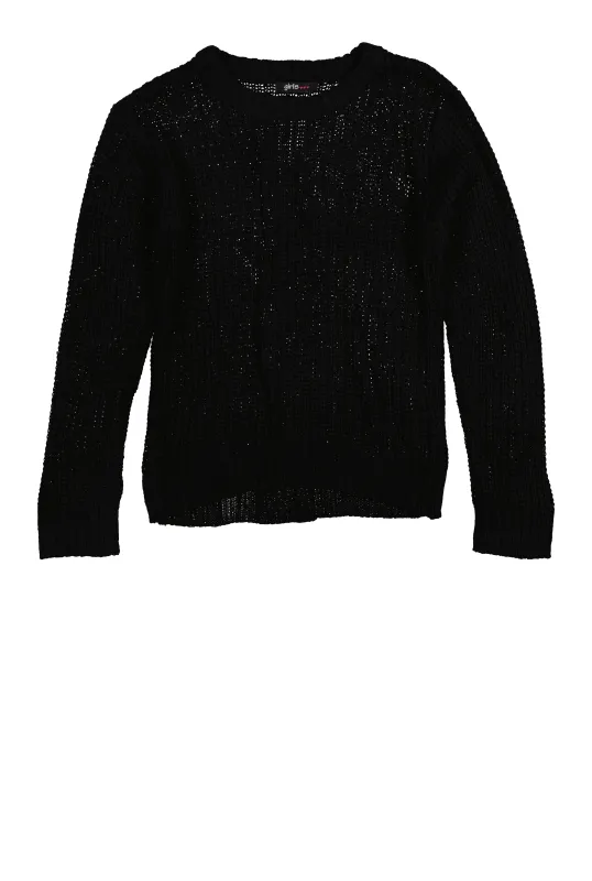 Girls Knitted Crew Neck Sweater sold by Rainbow