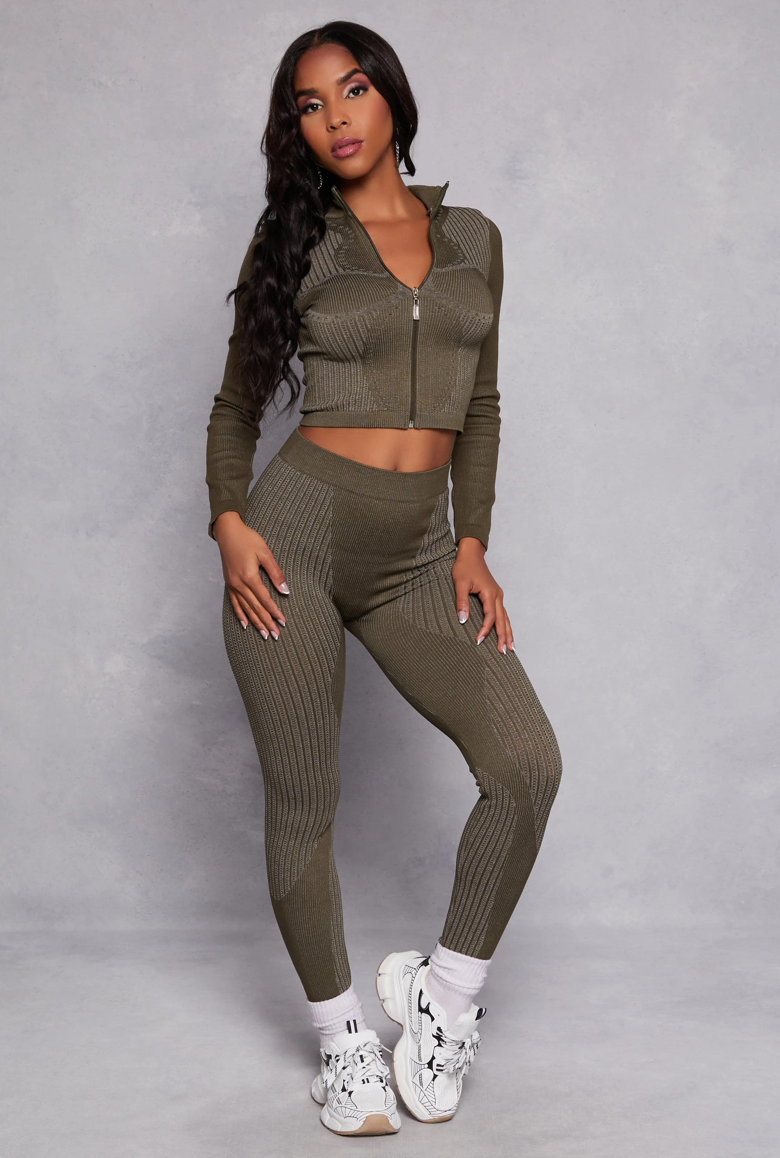 Seamless Laser Cut Detail Leggings sold by Rainbow product image thumbnail 4
