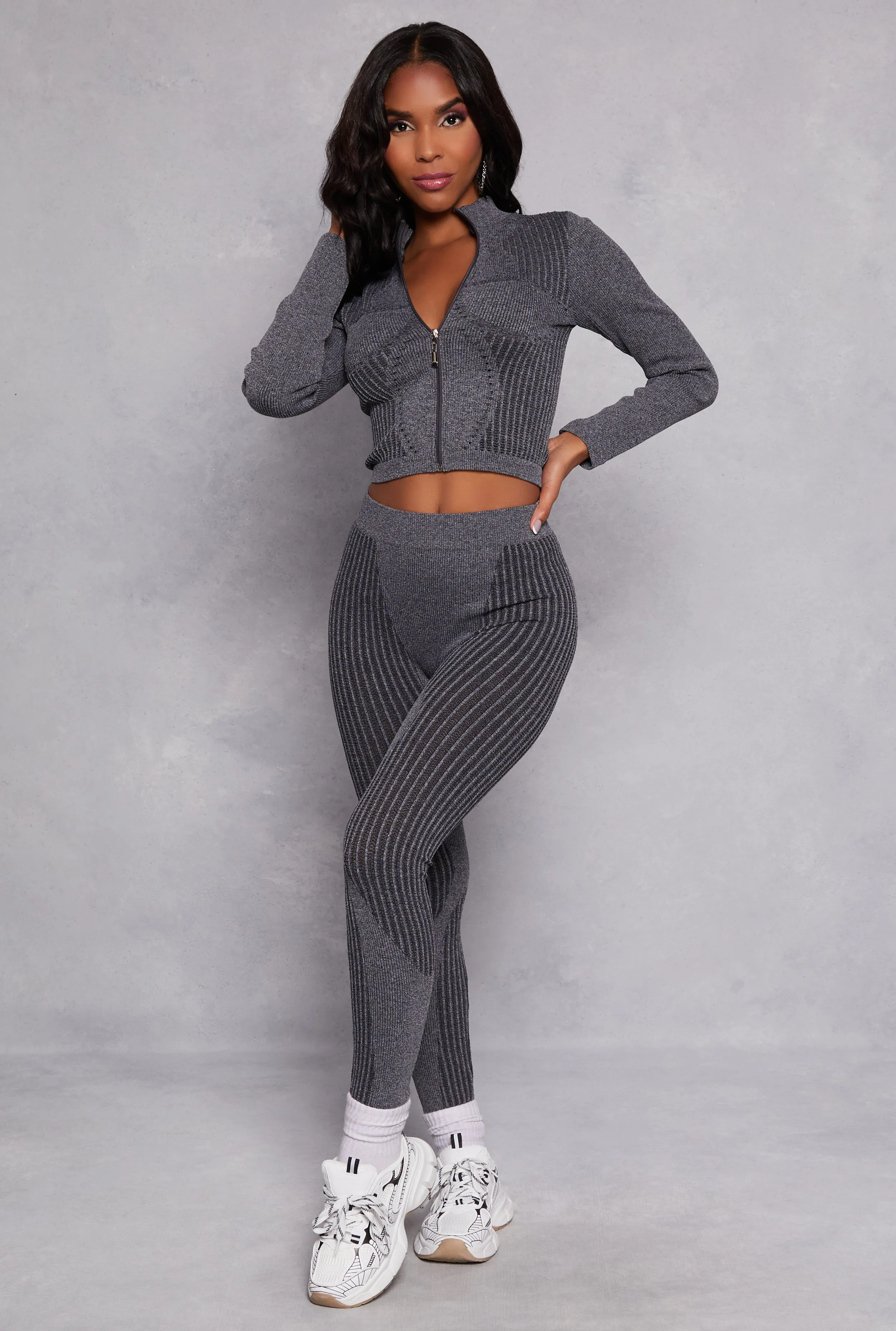 Seamless Laser Cut Detail Leggings sold by Rainbow product image thumbnail 3