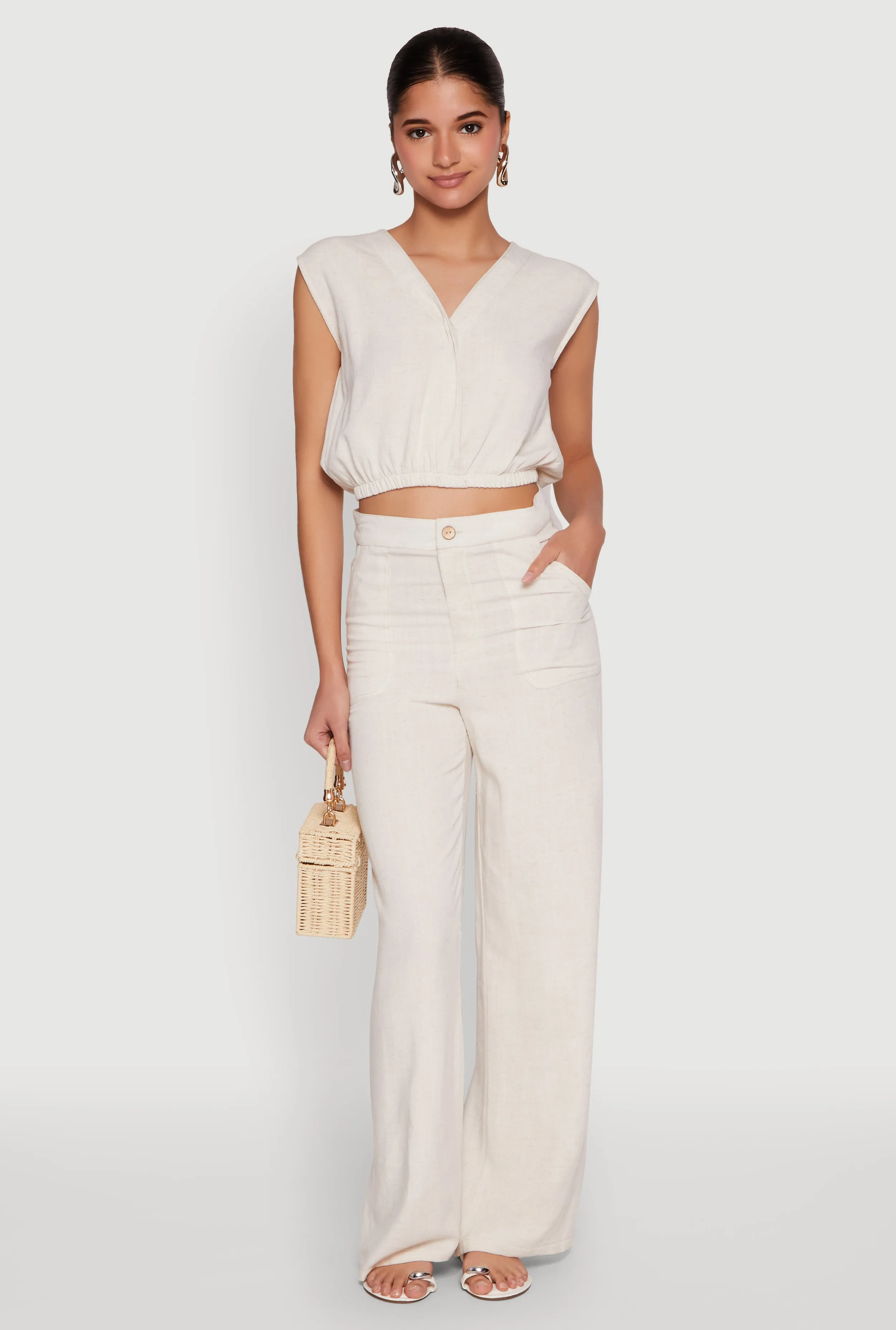 Linen High Waist Dress Pants sold by Rainbow product image thumbnail 2