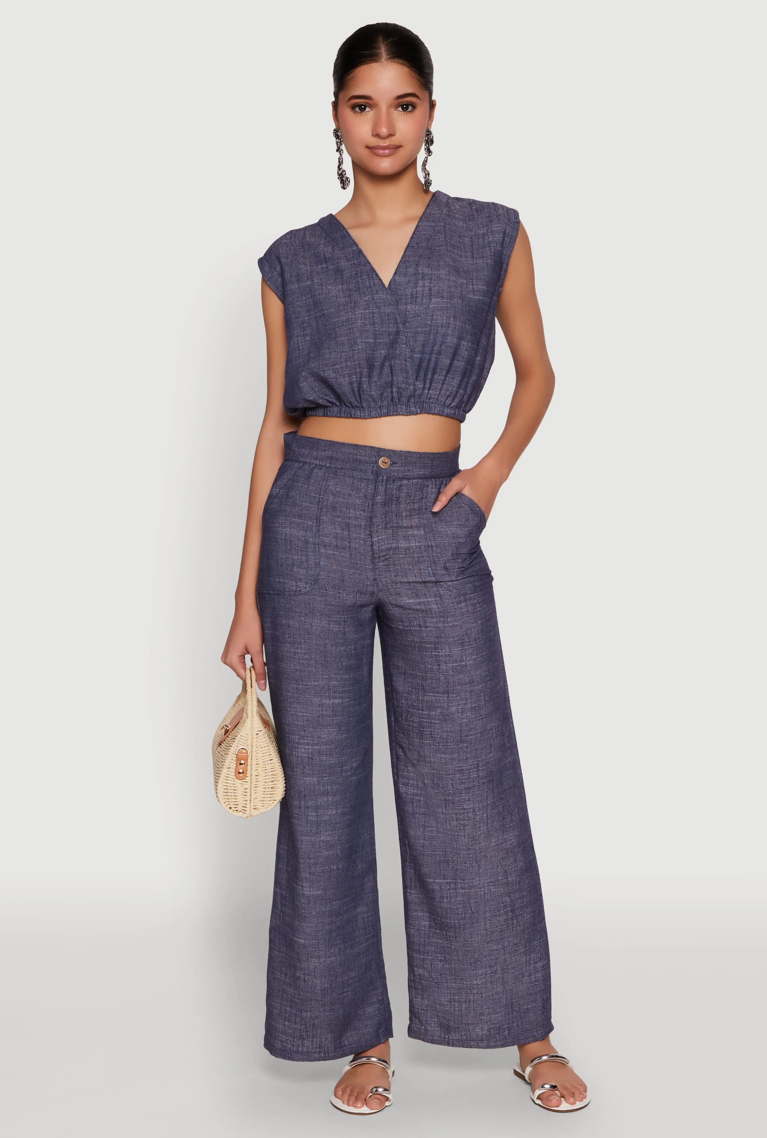 Linen High Waist Dress Pants sold by Rainbow product image thumbnail 3