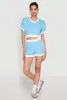 Contrast Trim Varsity Striped Shorts sold by Rainbow