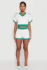 Contrast Trim Varsity Striped Shorts sold by Rainbow