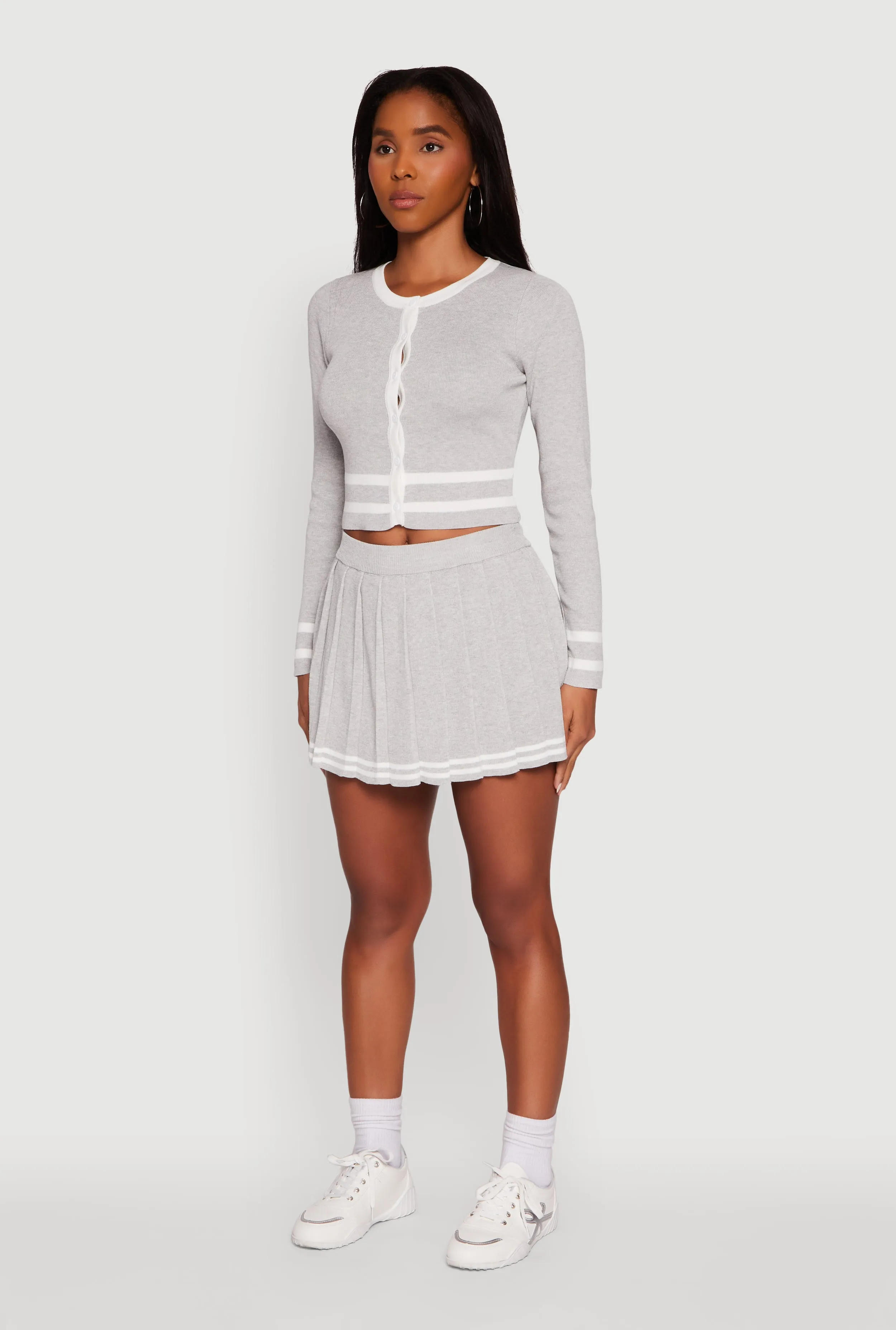 Daisy Button Front Contrast Trim Cardigan sold by Rainbow product image thumbnail 5