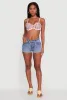 Cropped Rhinestone Bustier Top sold by Rainbow