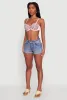 Cropped Rhinestone Bustier Top sold by Rainbow