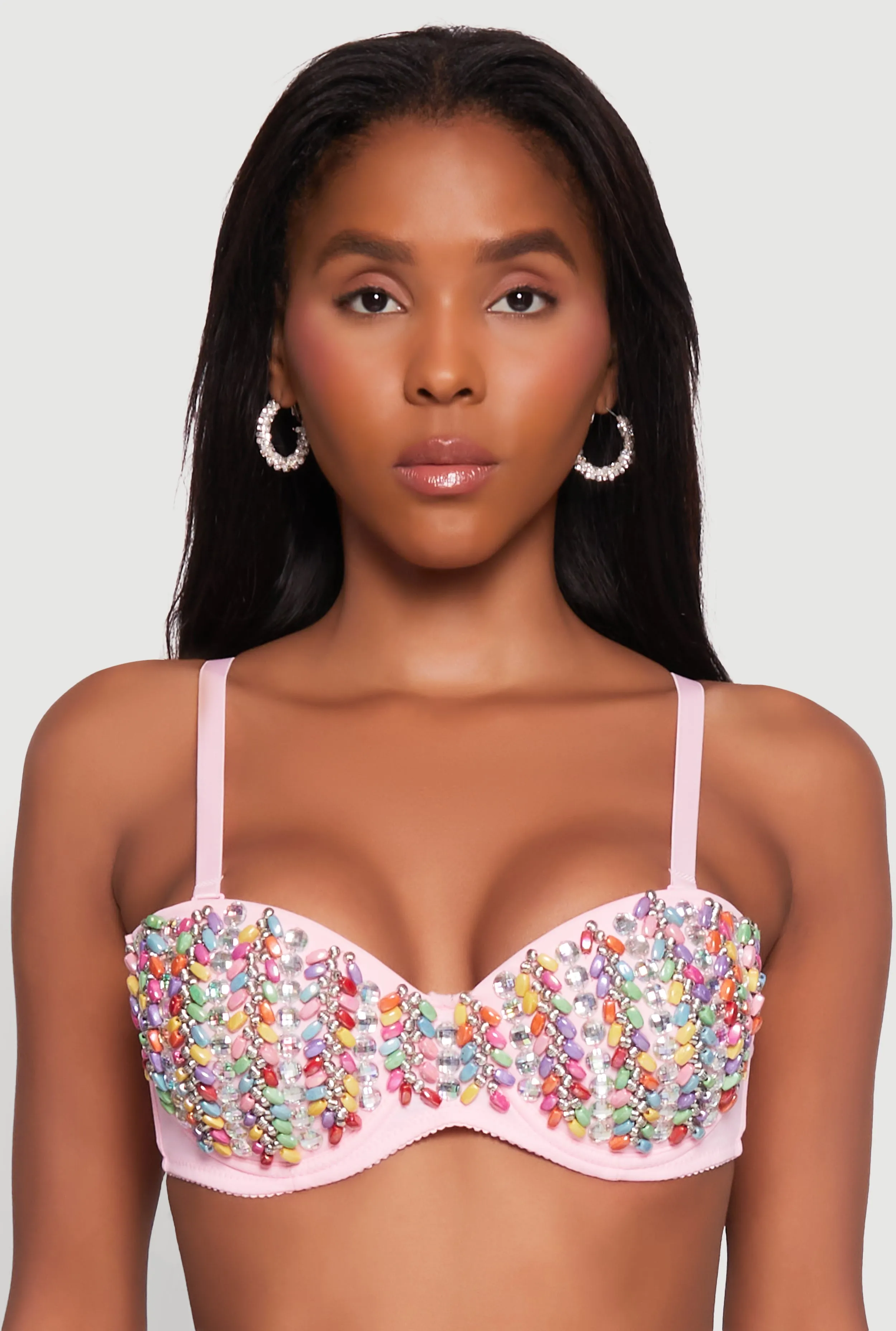 Cropped Rhinestone Bustier Top sold by Rainbow product image thumbnail 2