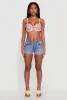 Cropped Rhinestone Bustier Top sold by Rainbow