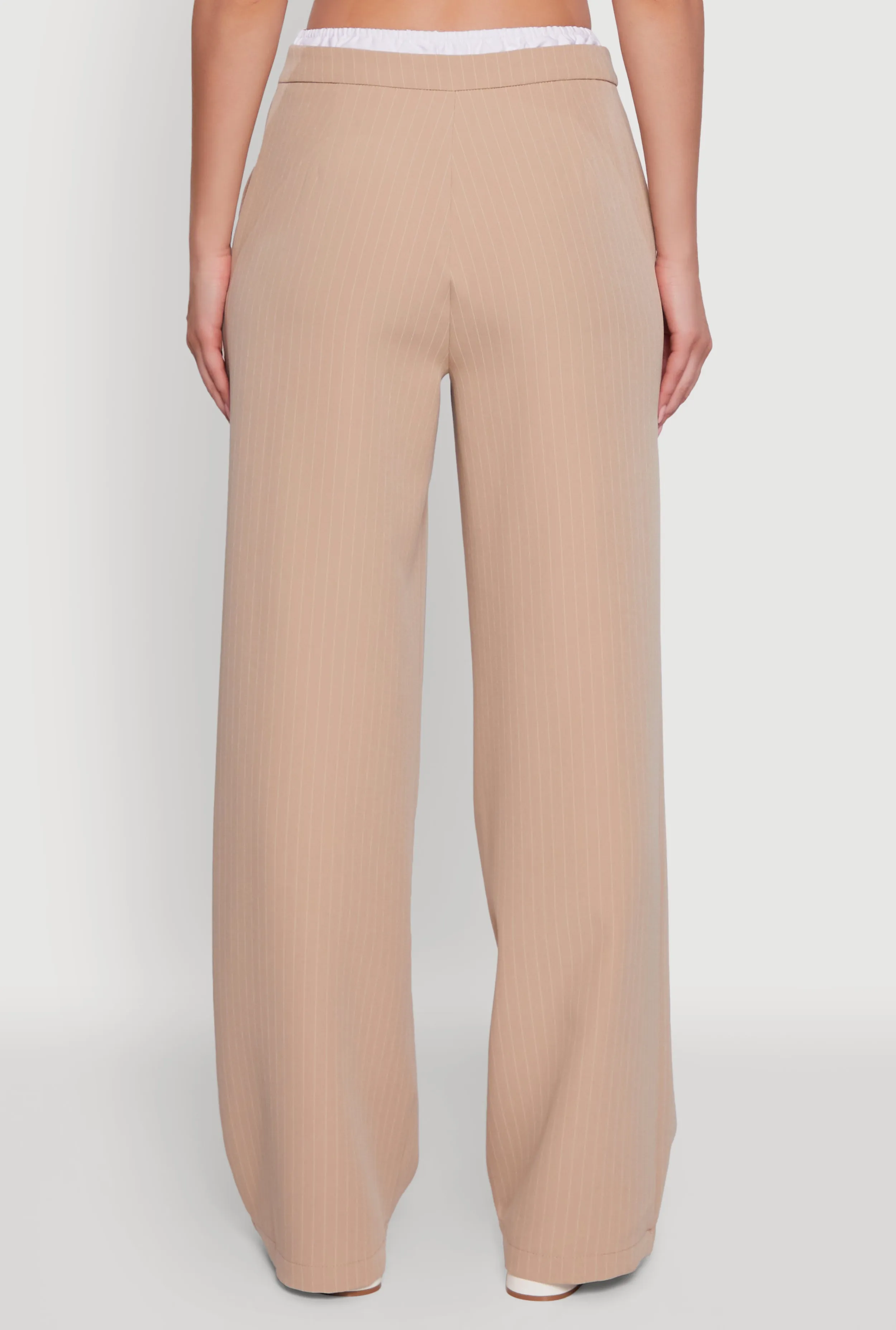 Iris Pinstripe High Waisted Wide Leg Pants with Tie Front sold by Rainbow product image thumbnail 5