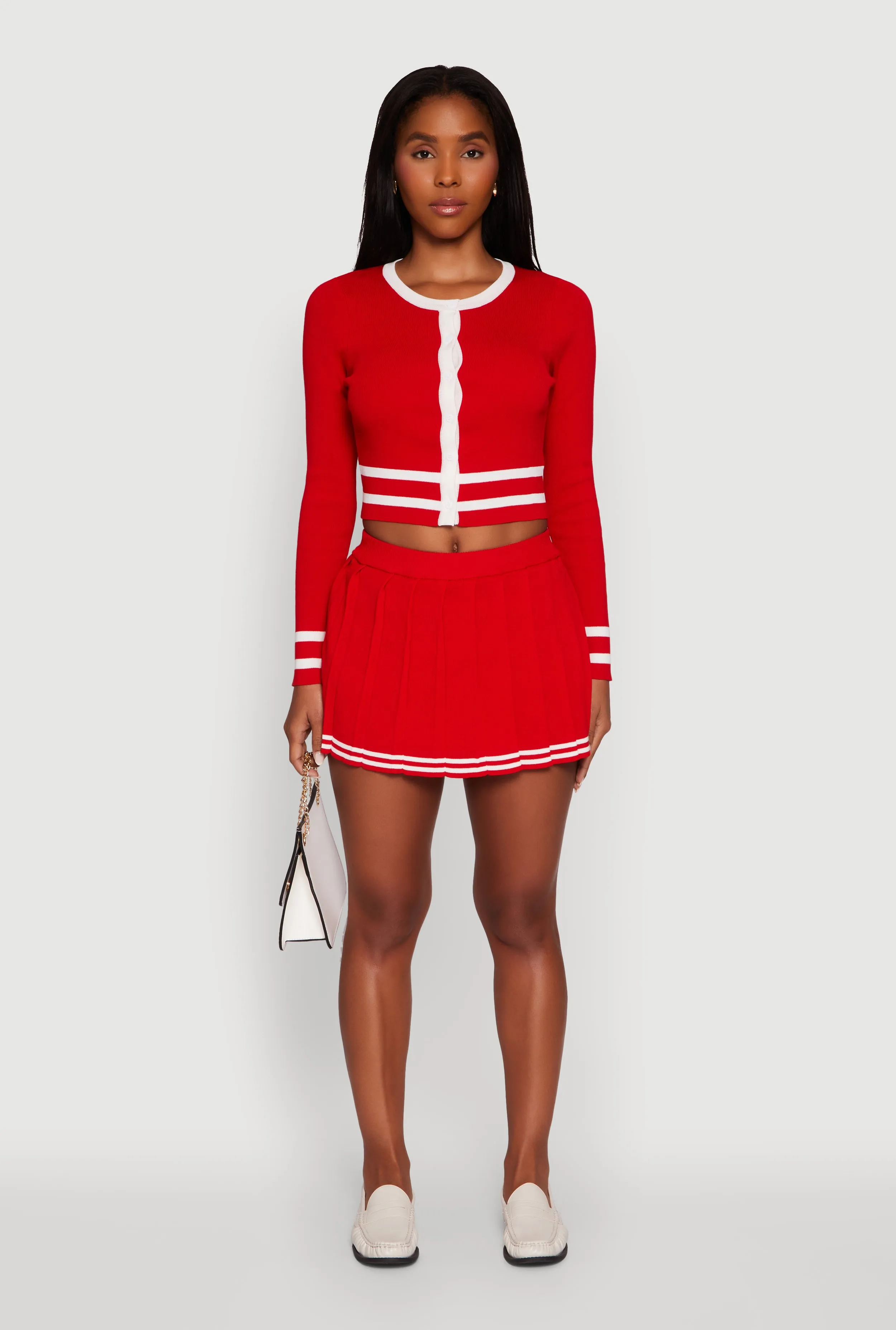 Daisy Button Front Contrast Trim Cardigan sold by Rainbow product image thumbnail 3