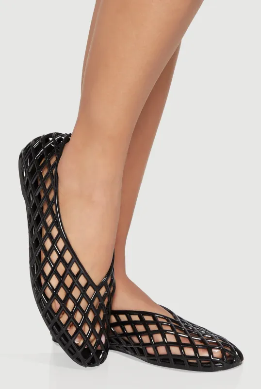 Glitter Jelly Cut Out Flats sold by Rainbow