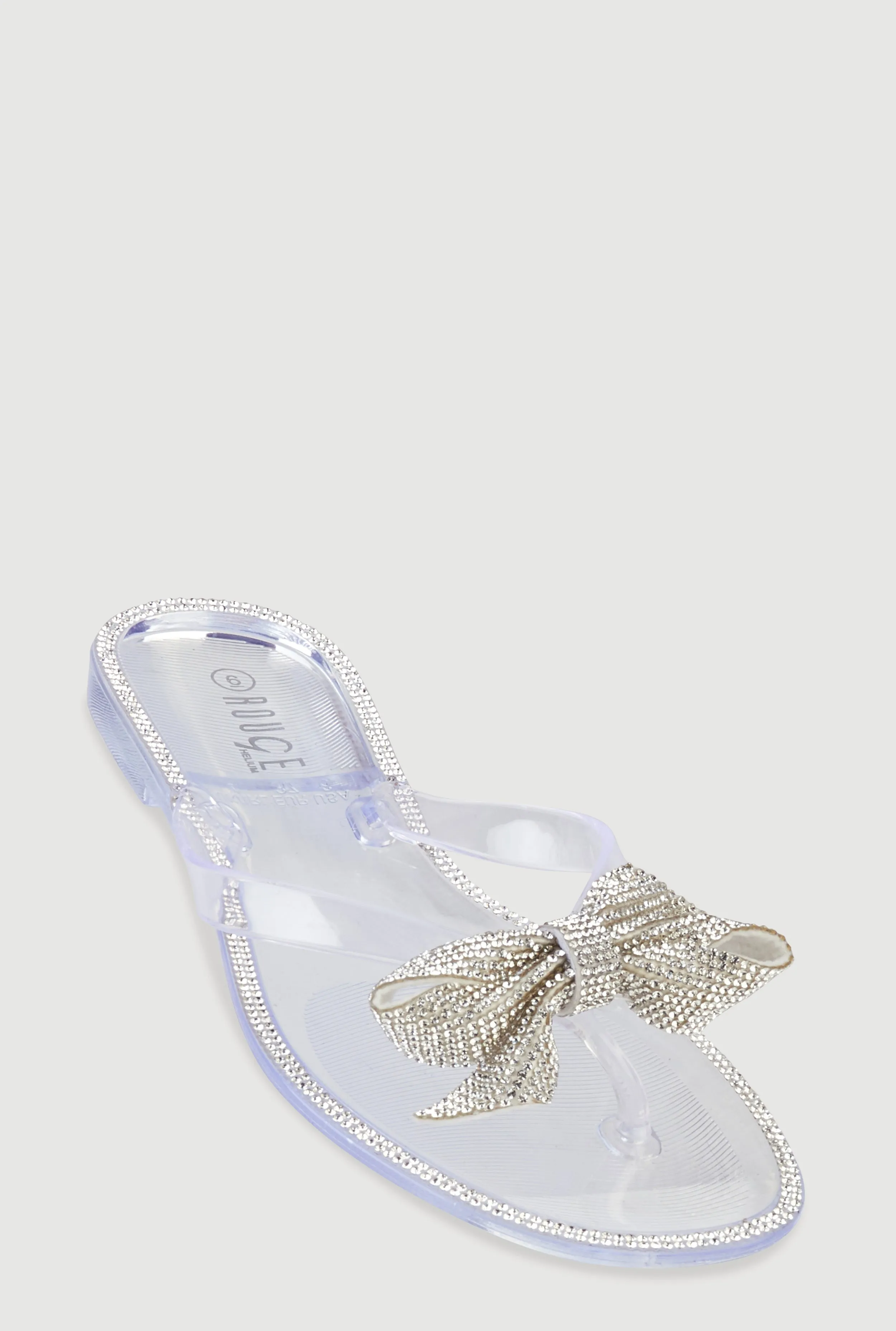 Rhinestone Bow Jelly Thong Sandals sold by Rainbow product image thumbnail 2