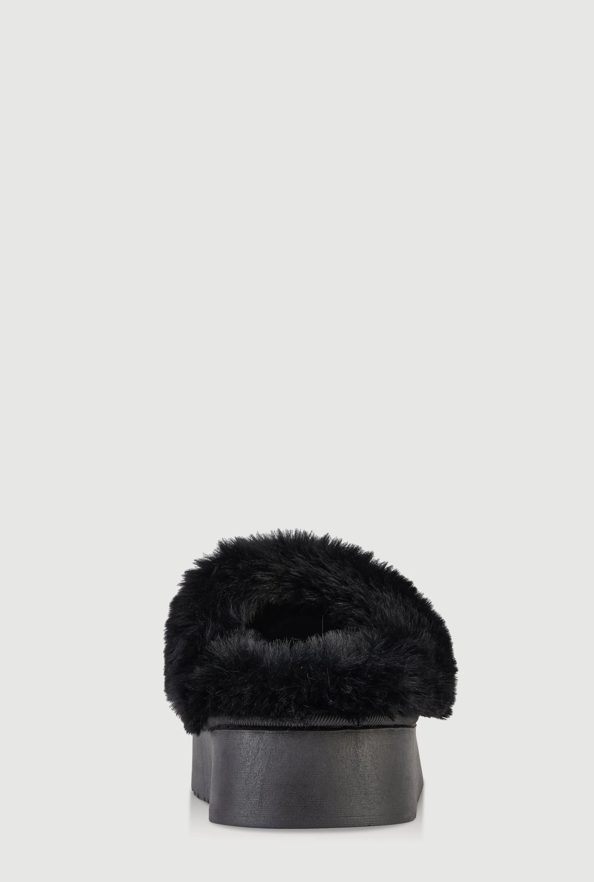 Faux Fur Lined Studded Charm Platform Mule Slippers sold by Rainbow product image thumbnail 3