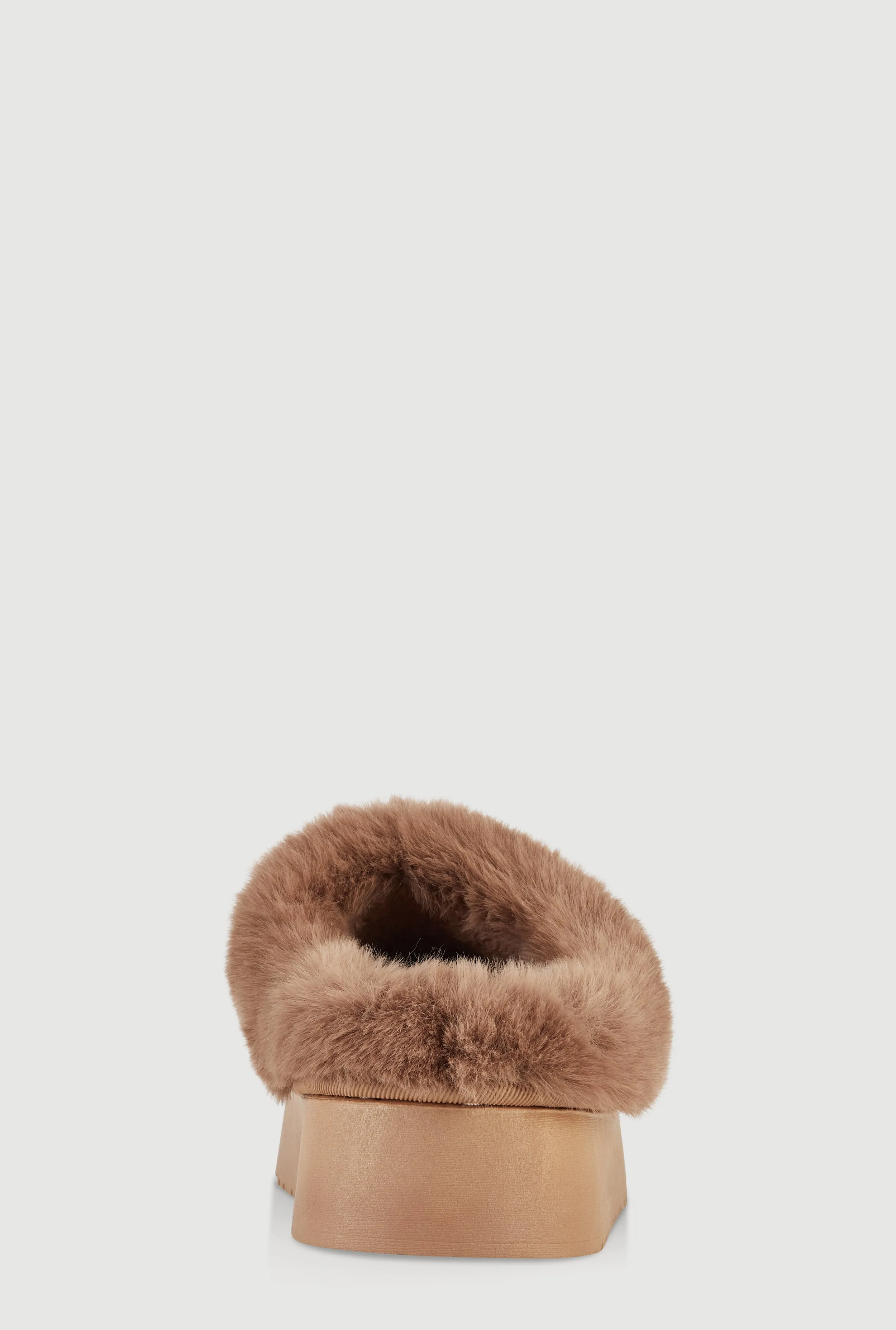 Faux Fur Lined Studded Charm Platform Mule Slippers sold by Rainbow product image thumbnail 3