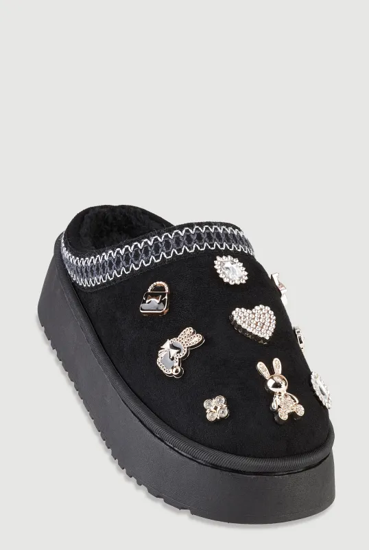 Studded Charm Low Platform Mule Slippers sold by Rainbow