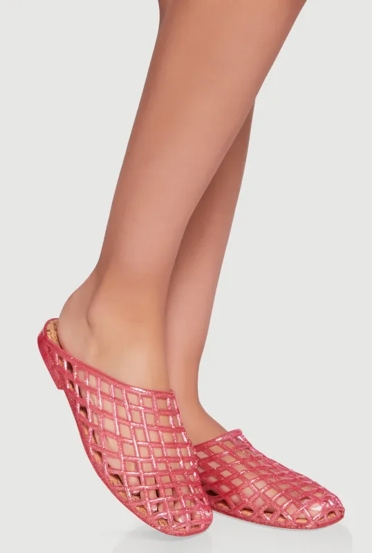 Cut Out Jelly Mules sold by Rainbow