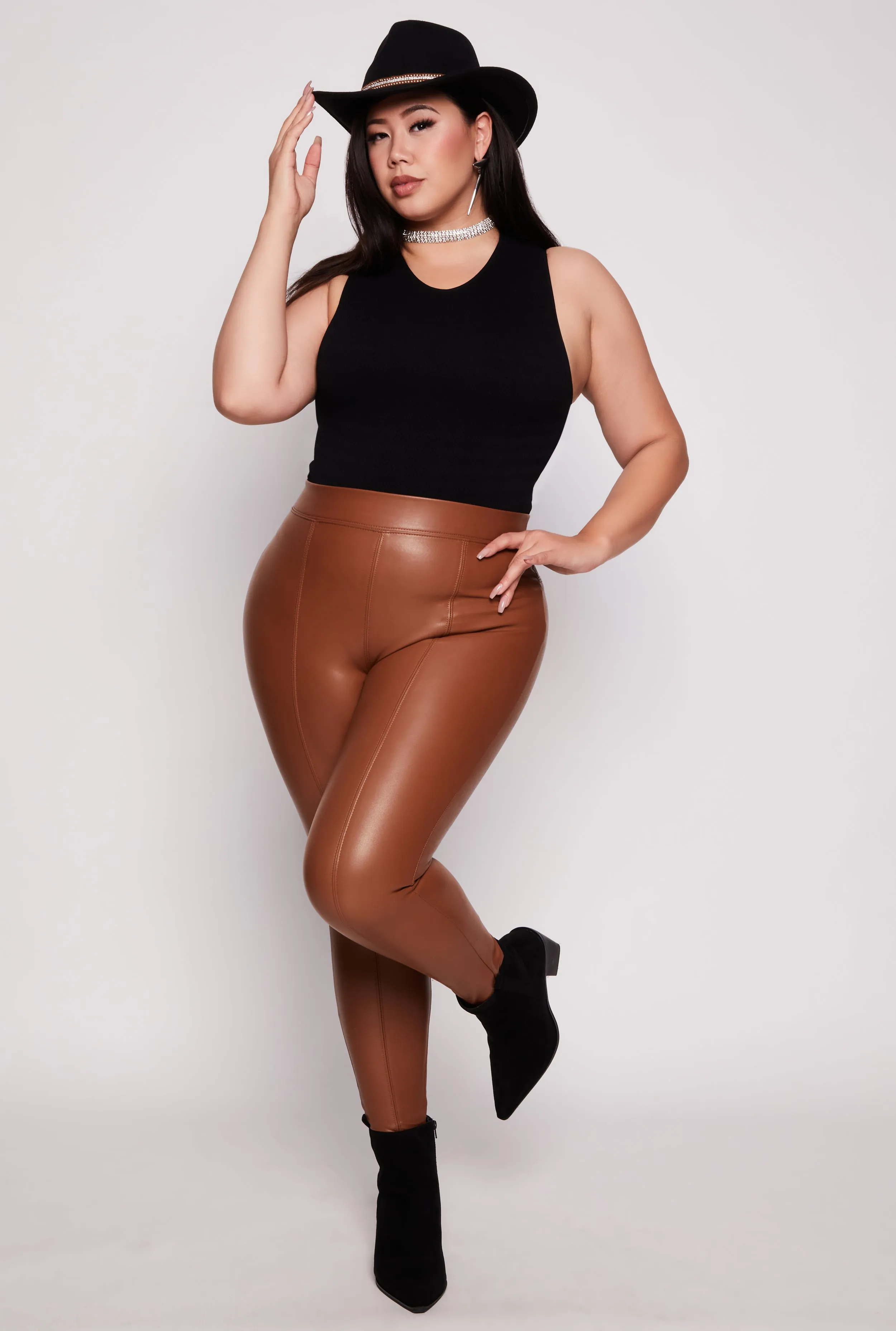 Plus Size Iris Faux Leather Leggings sold by Rainbow product image thumbnail 2