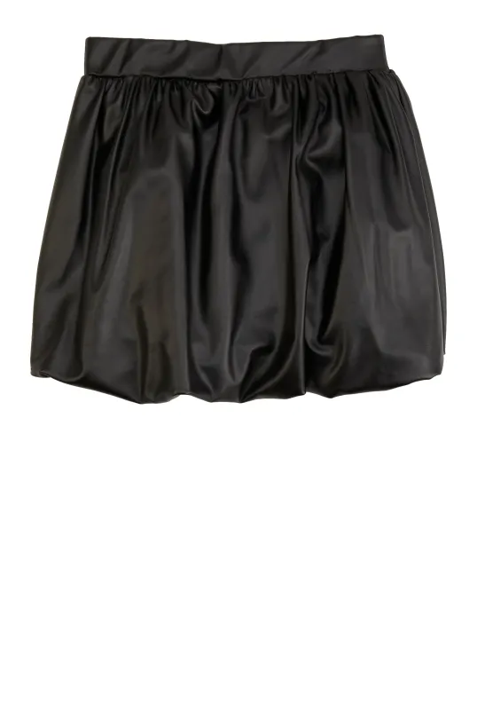 Girls Faux Leather Bubble Skirt sold by Rainbow