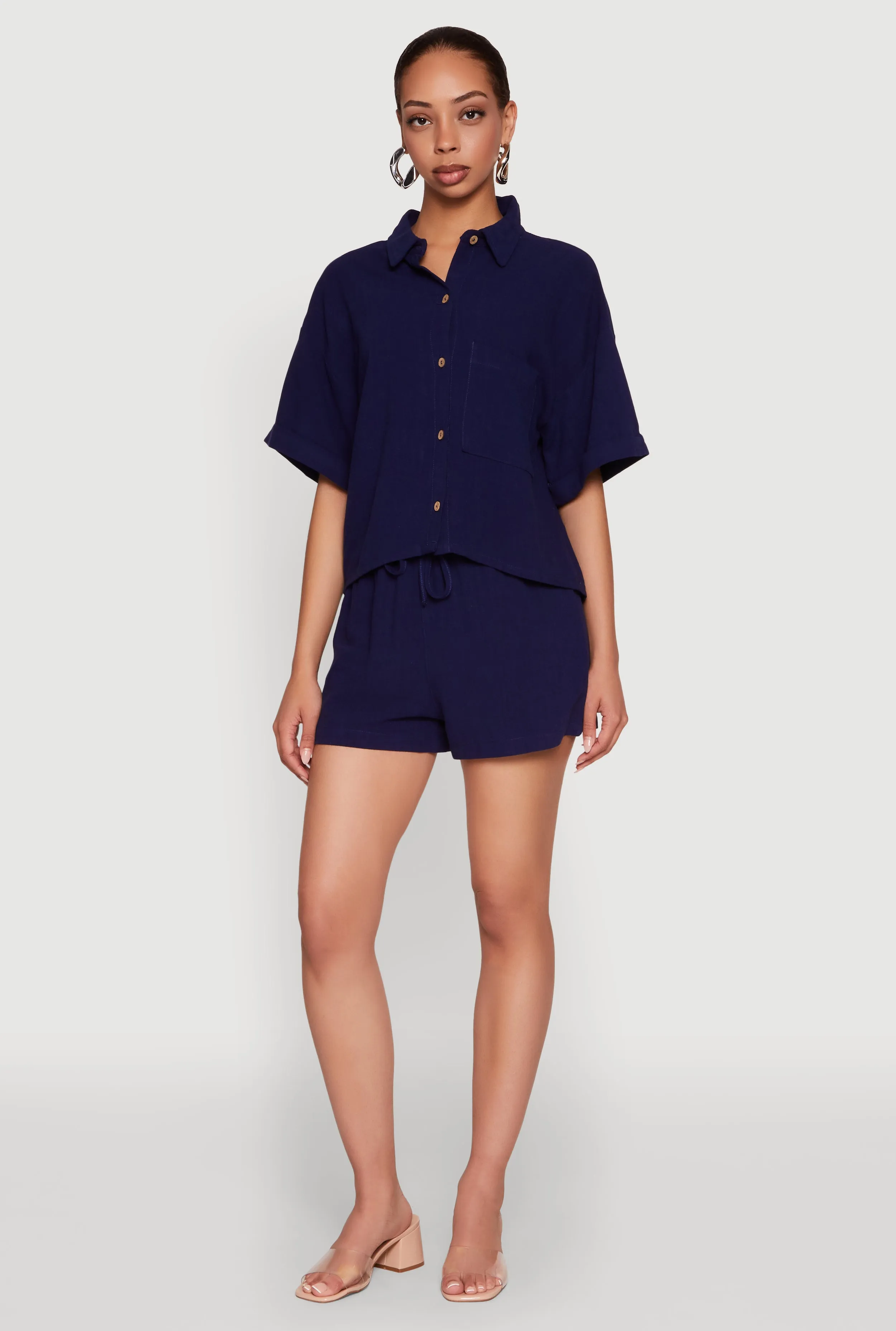 Iris Linen Drawstring Shorts sold by Rainbow product image thumbnail 2