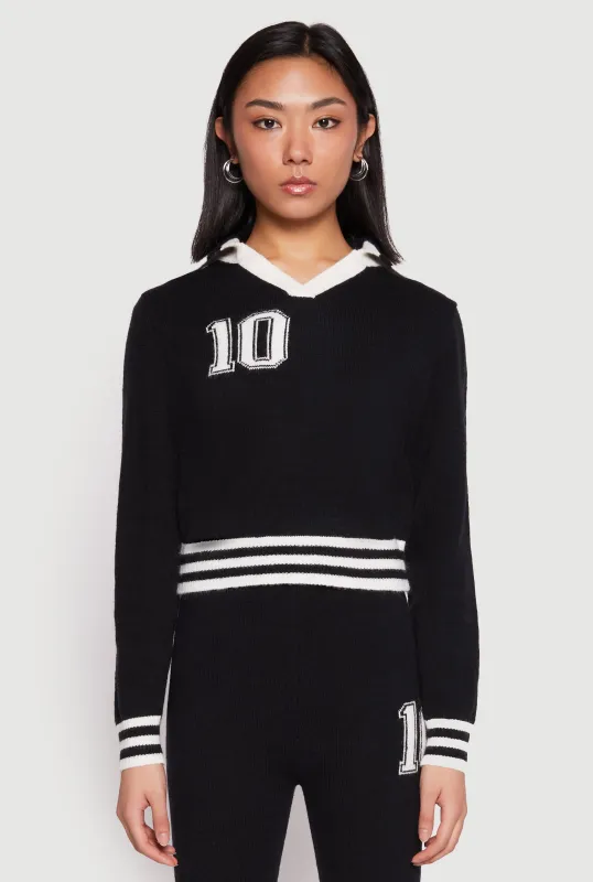 Daisy Johnny Collar 10 Graphic Sweater sold by Rainbow