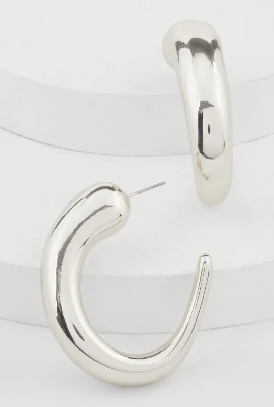 Chunky Metallic Drop Earrings sold by Rainbow