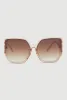 Cut Out Detail Ombre Sunglasses sold by Rainbow