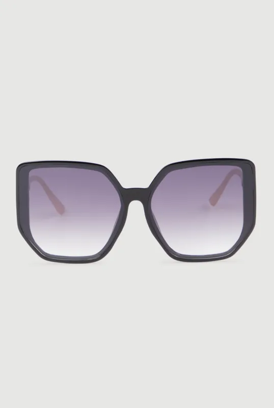 Cut Out Detail Ombre Sunglasses sold by Rainbow