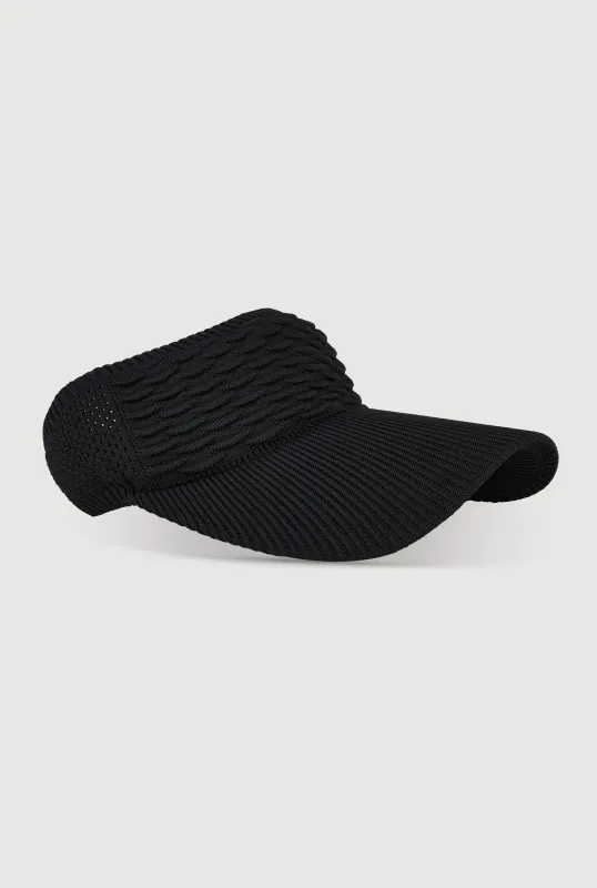 Textured Knit Visor sold by Rainbow