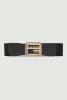Plus Size Chain Detail Buckle Stretch Belt sold by Rainbow