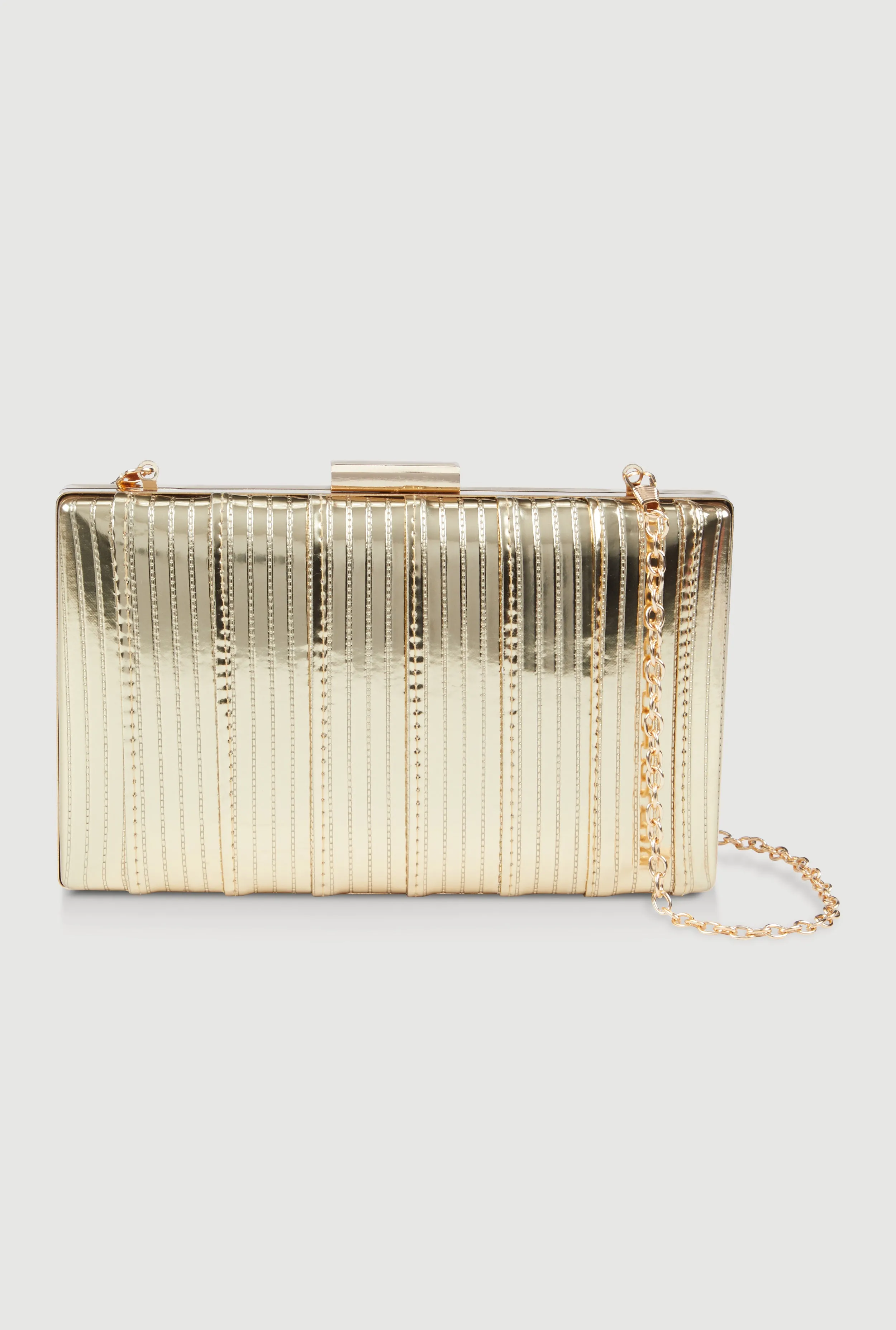 Metallic Shadow Stripe Clutch sold by Rainbow