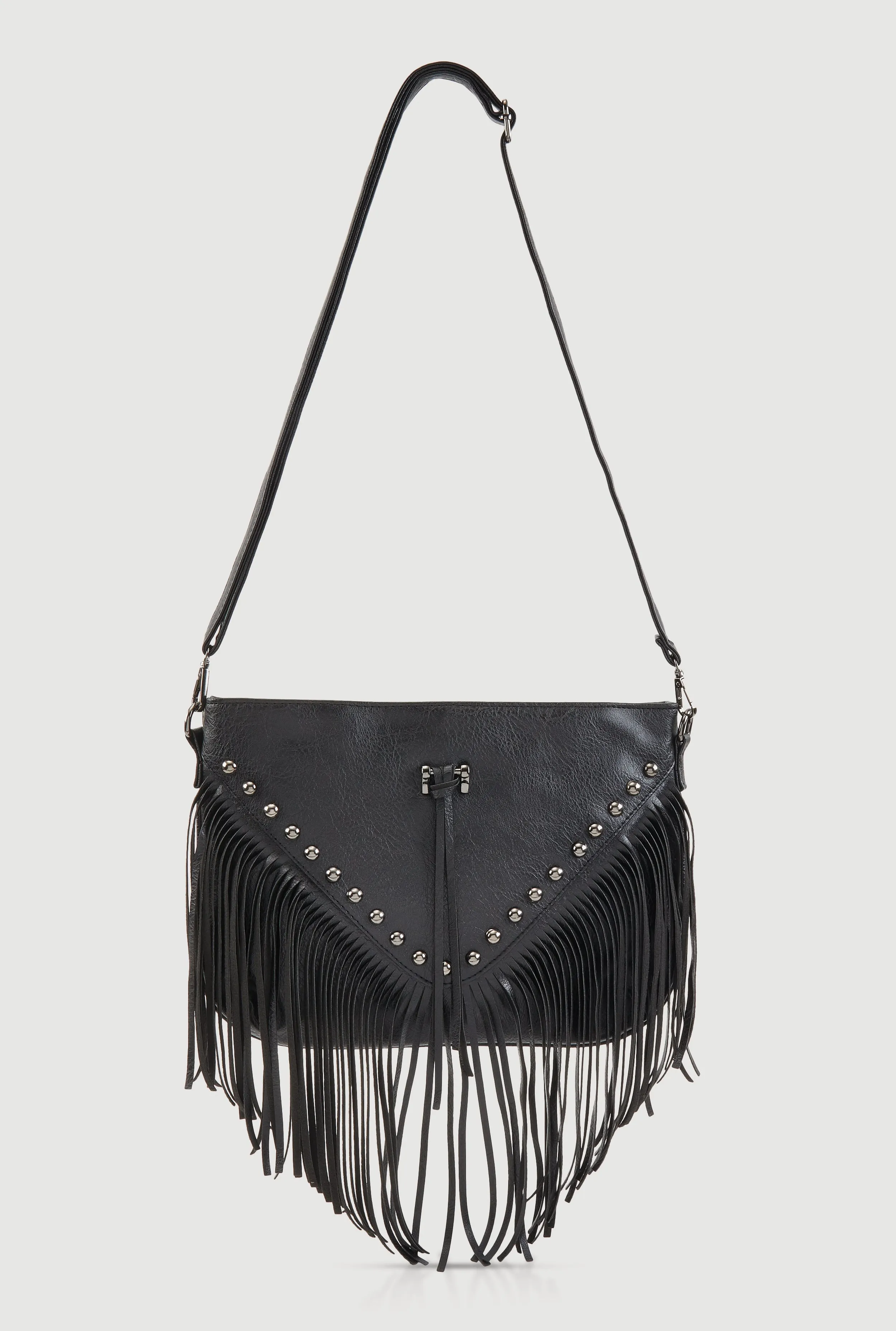 Fringe Studded Crossbody Clutch Bag sold by Rainbow