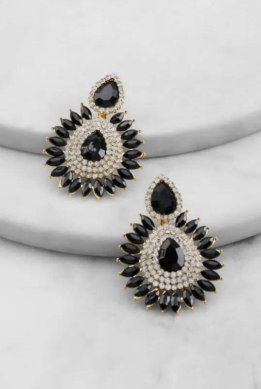 Cubic Zirconia Chandelier Drop Earrings sold by Rainbow