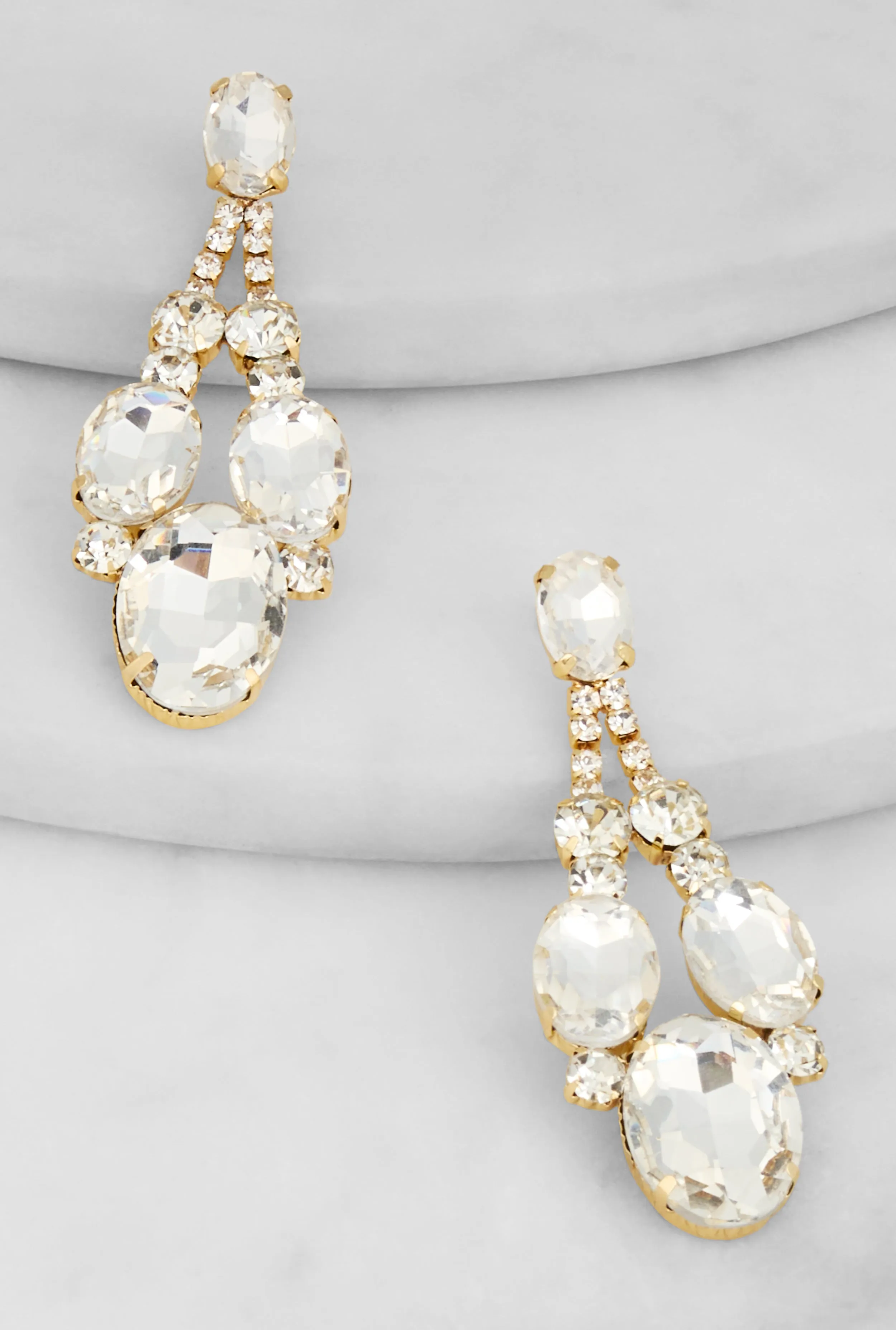 Cubic Zirconia Chandelier Earrings sold by Rainbow product image thumbnail 2