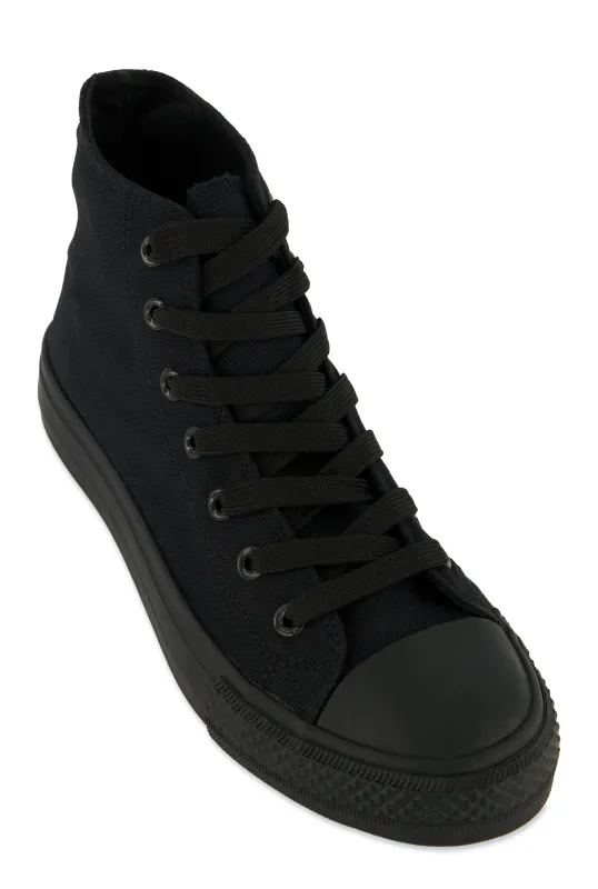 Canvas High Top Lace Up Sneakers sold by Rainbow