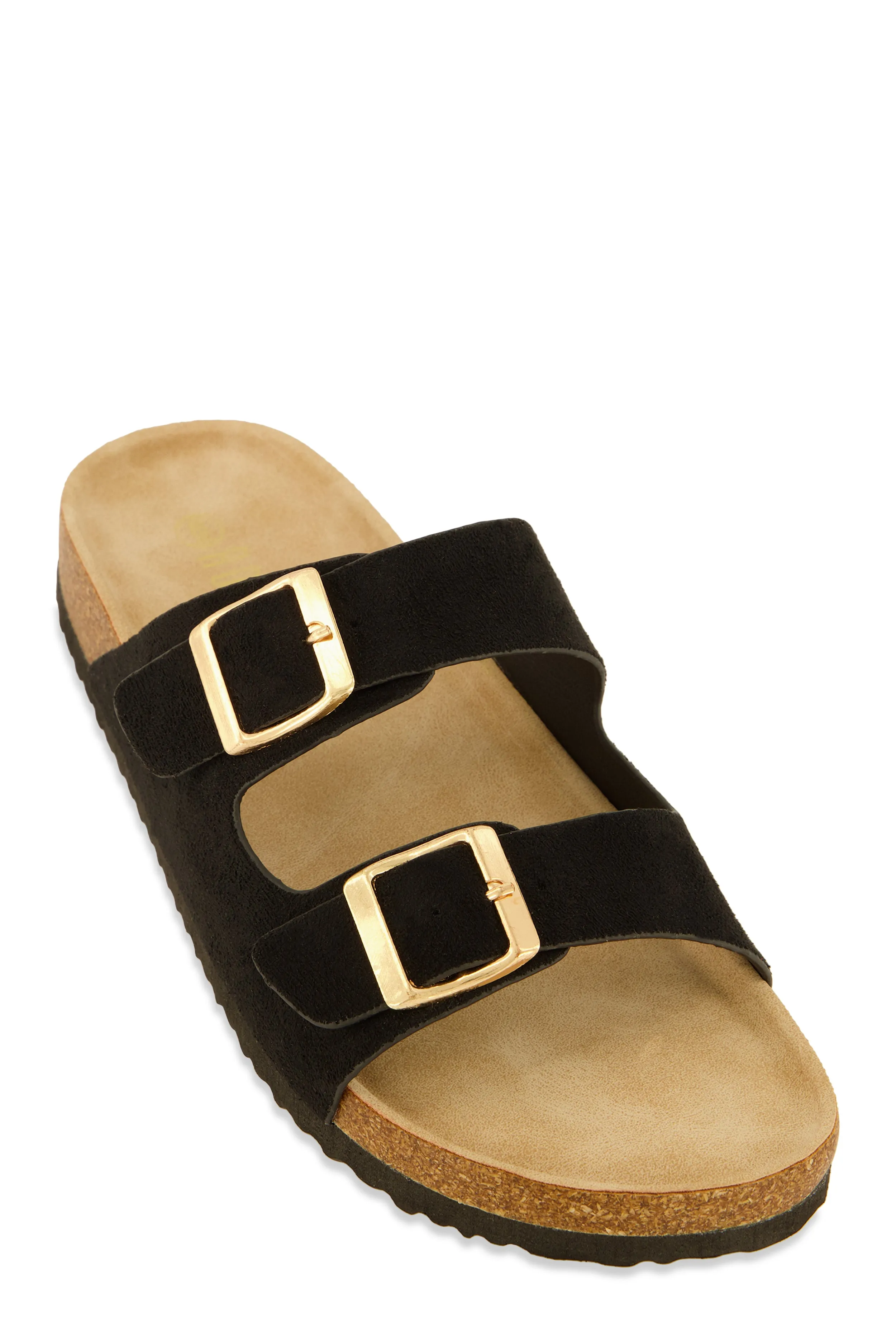 Double Buckle Footbed Sandals sold by Rainbow