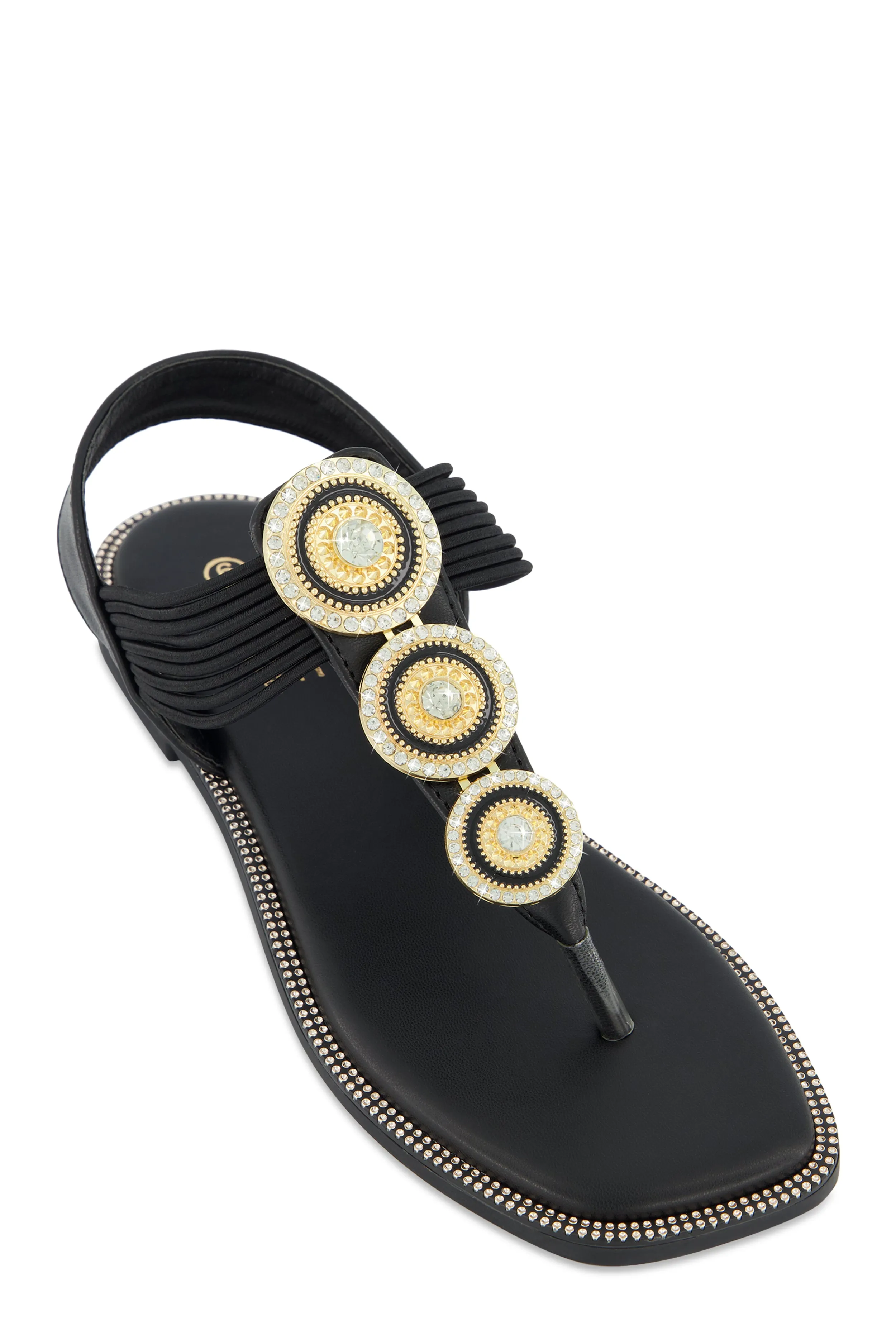 Three Pendant Corded Thong Sandals sold by Rainbow