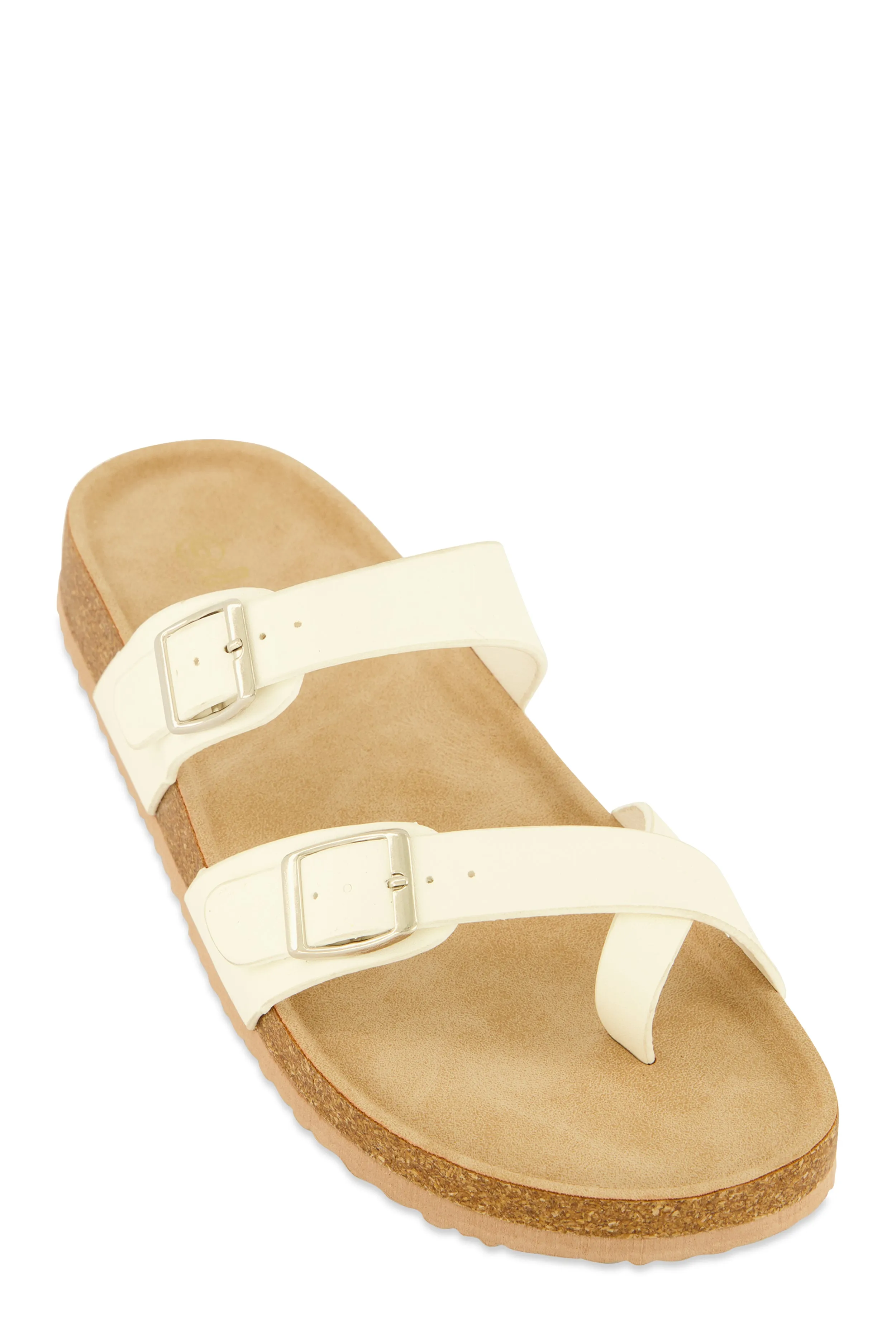 Double Buckle Toe Loop Footbed Sandals sold by Rainbow product image thumbnail 2