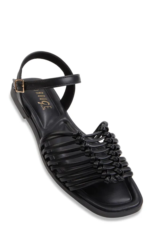 Woven Band Ankle Strap Sandals sold by Rainbow