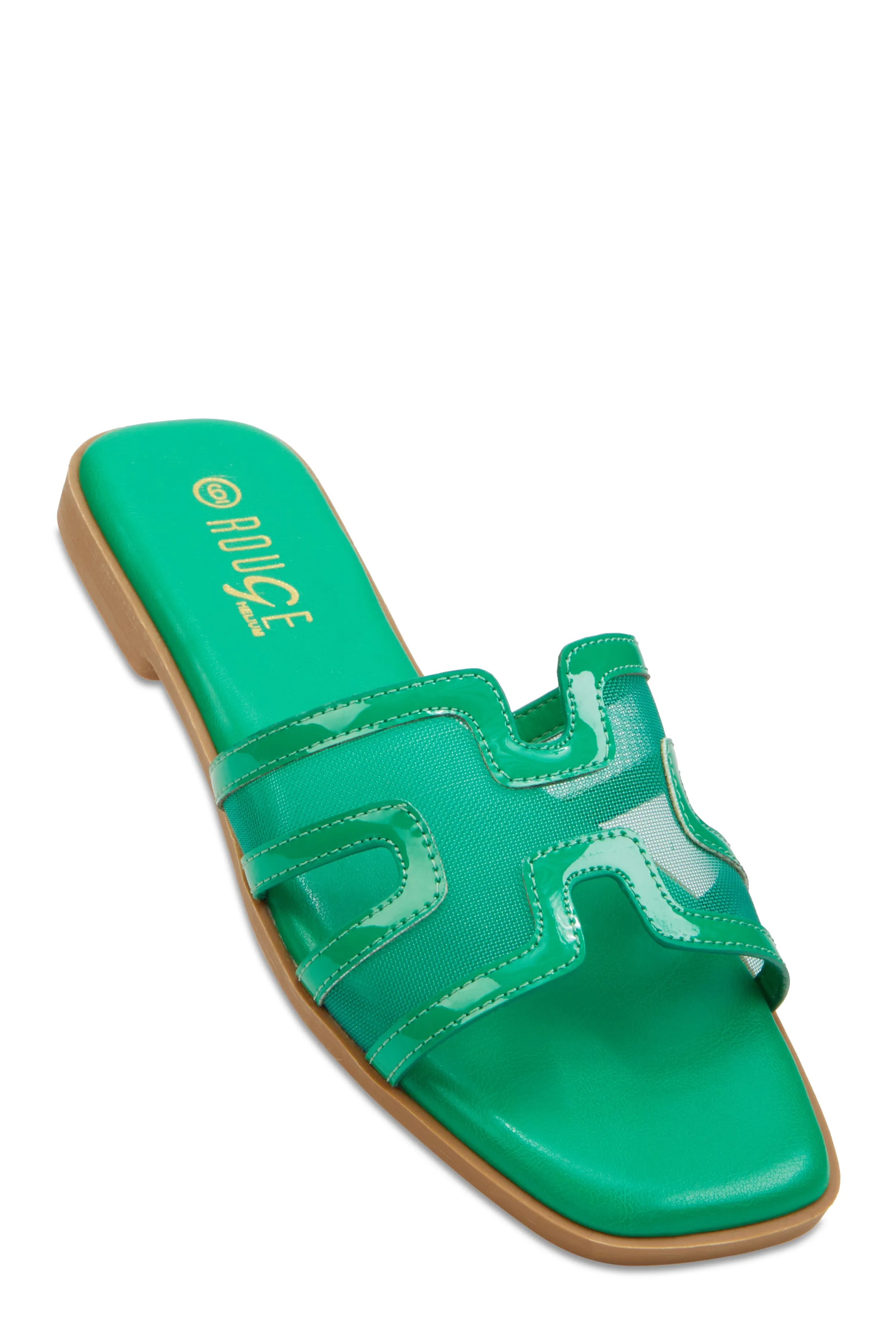 Mesh Insert Cut Out Band Slide Sandals sold by Rainbow product image thumbnail 4