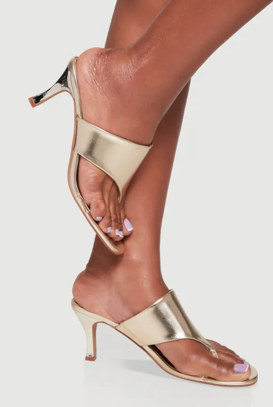 Spool Heel Thong Slide Sandals sold by Rainbow