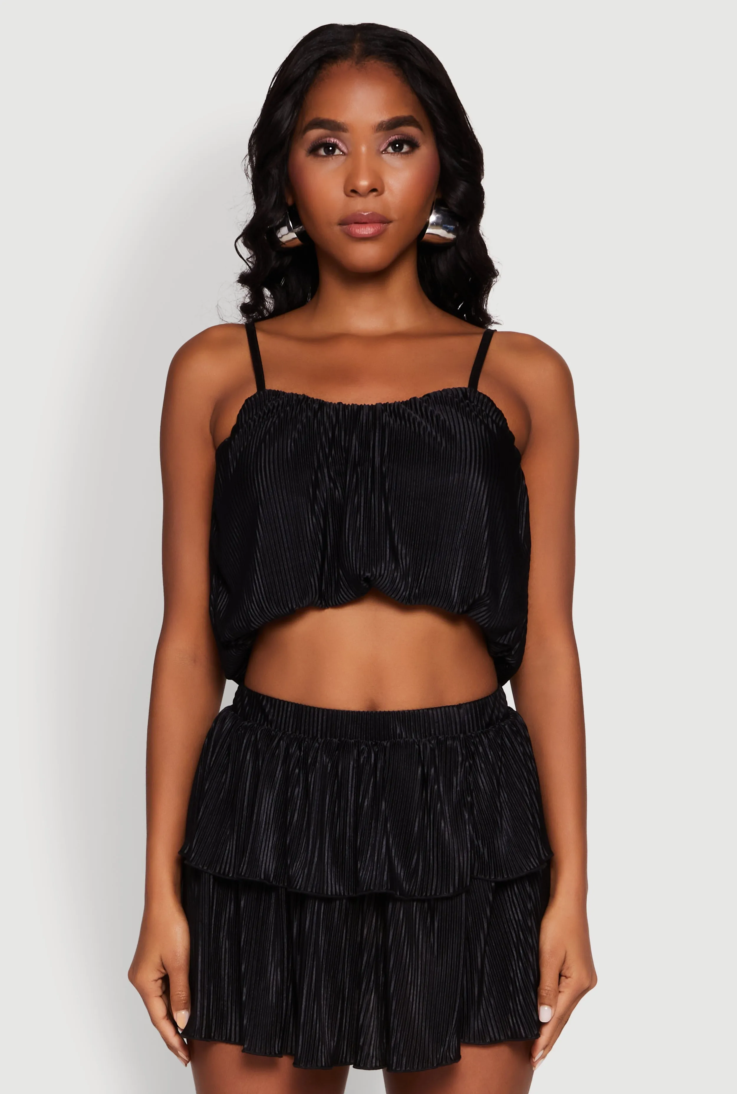Plisse Cropped Cami sold by Rainbow