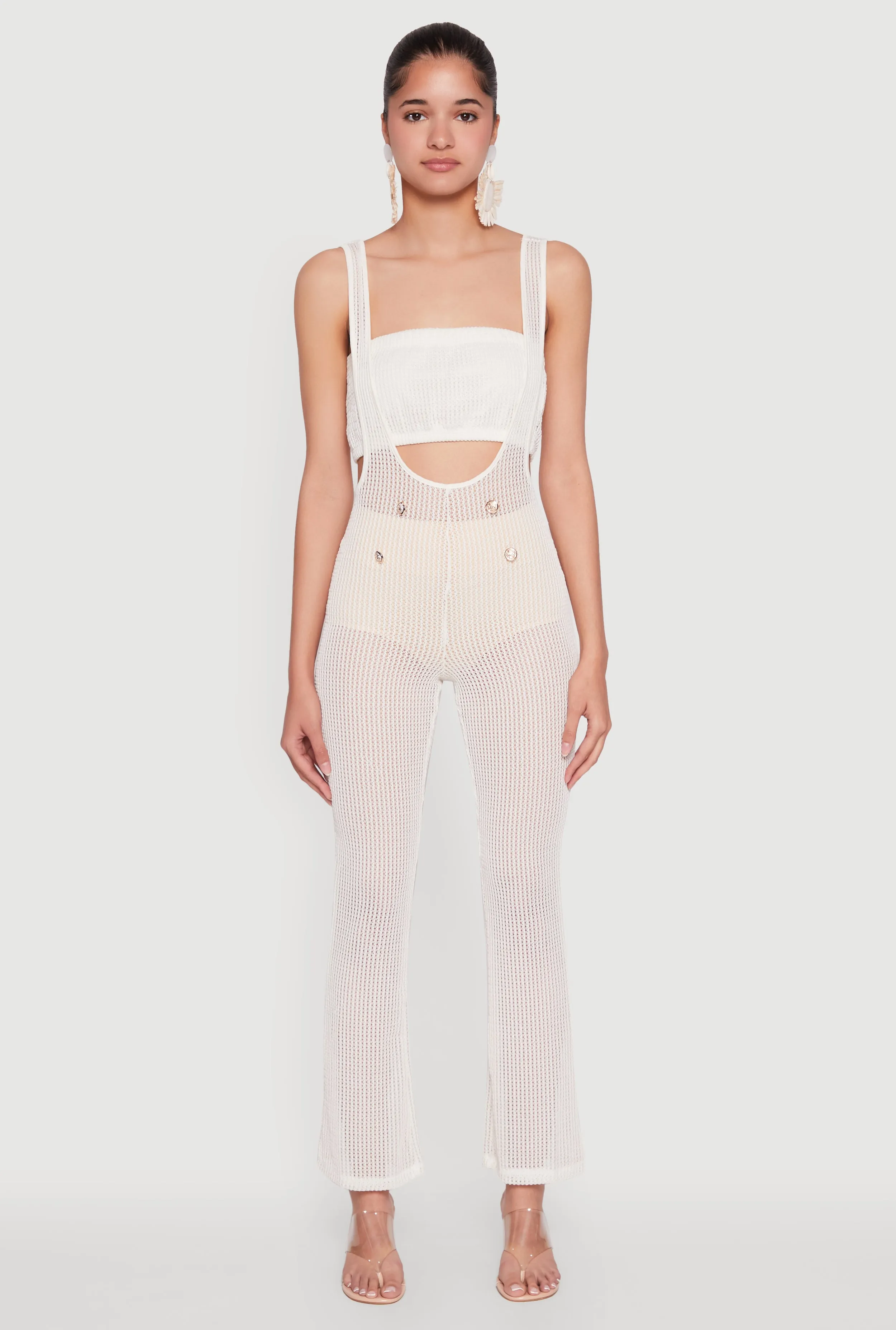 Stylish Knitted Suspender Flared Pants sold by Rainbow product image thumbnail 2