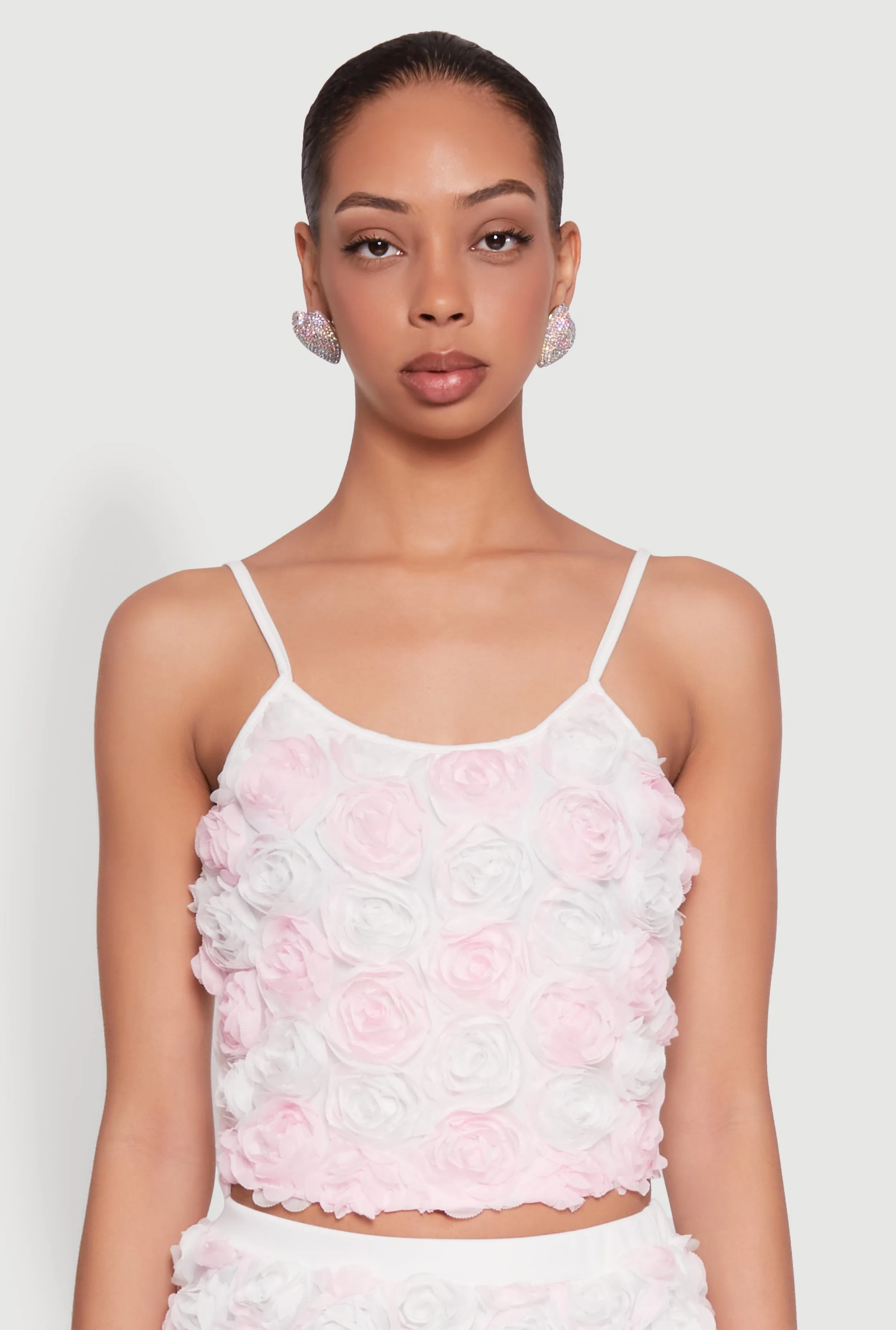 3D Flower Cropped Cami sold by Rainbow product image thumbnail 3