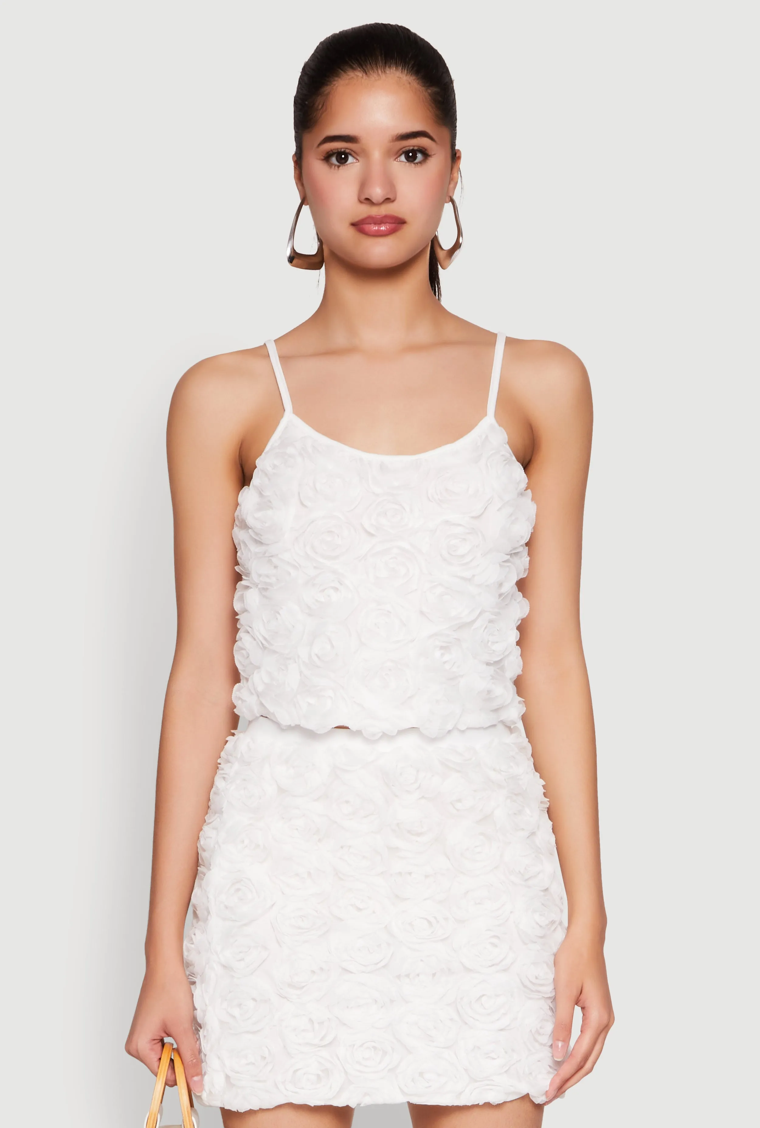 3D Flower Cropped Cami sold by Rainbow product image thumbnail 2