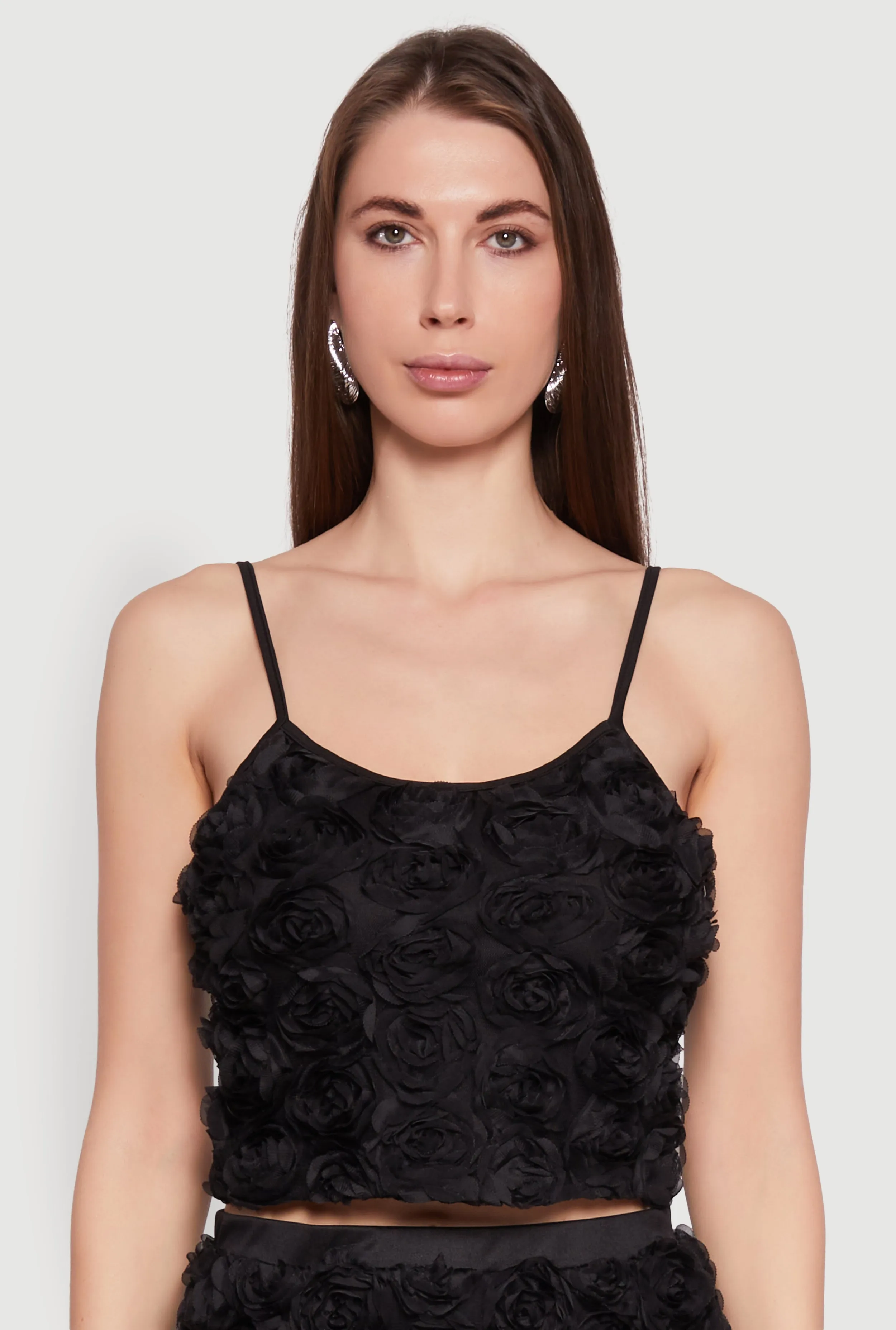 3D Flower Cropped Cami sold by Rainbow