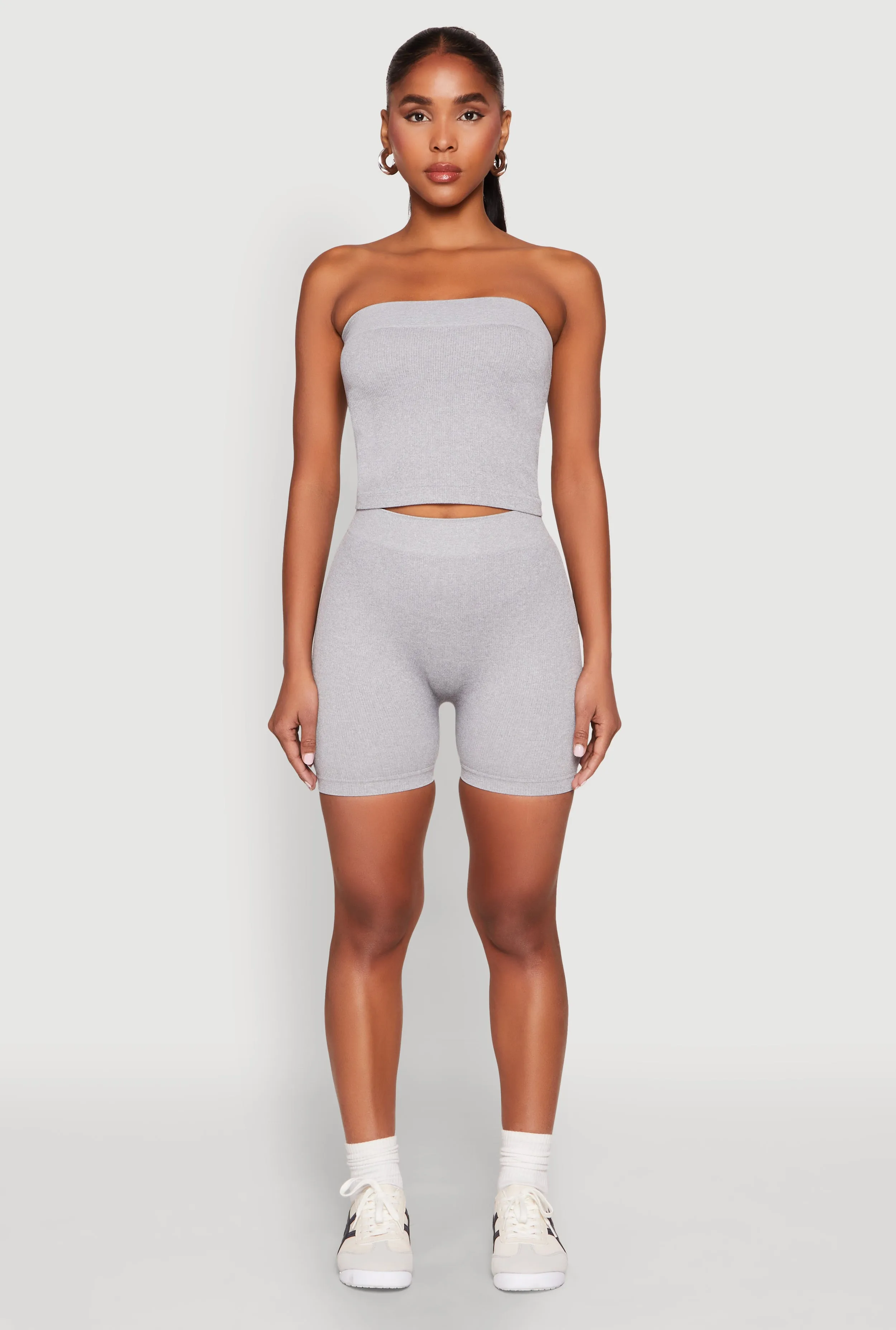 Compression Rib Seamless Tube Top and Shorts sold by Rainbow product image thumbnail 2